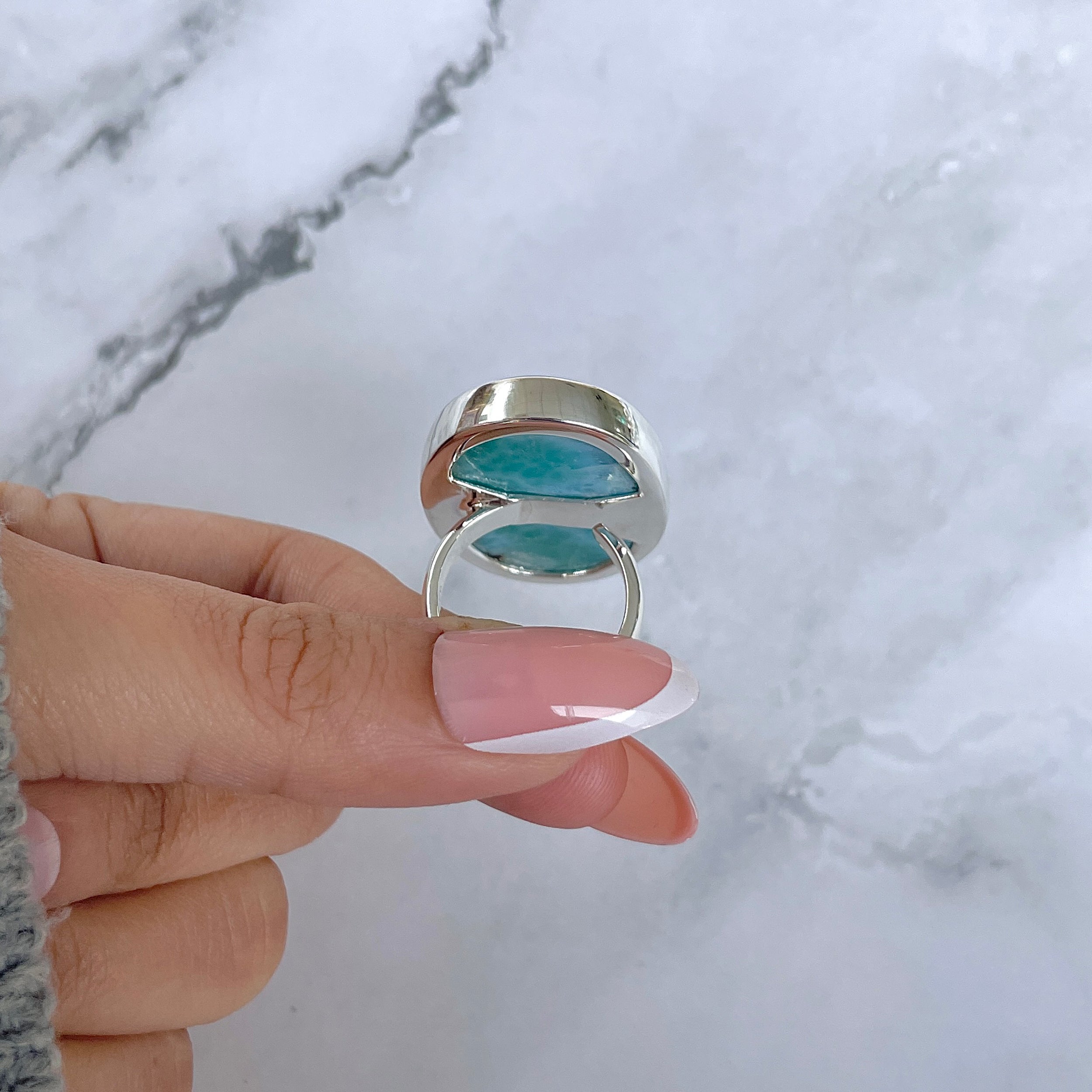 Larimar Adjustable Ring-(LAR-R-1468.)