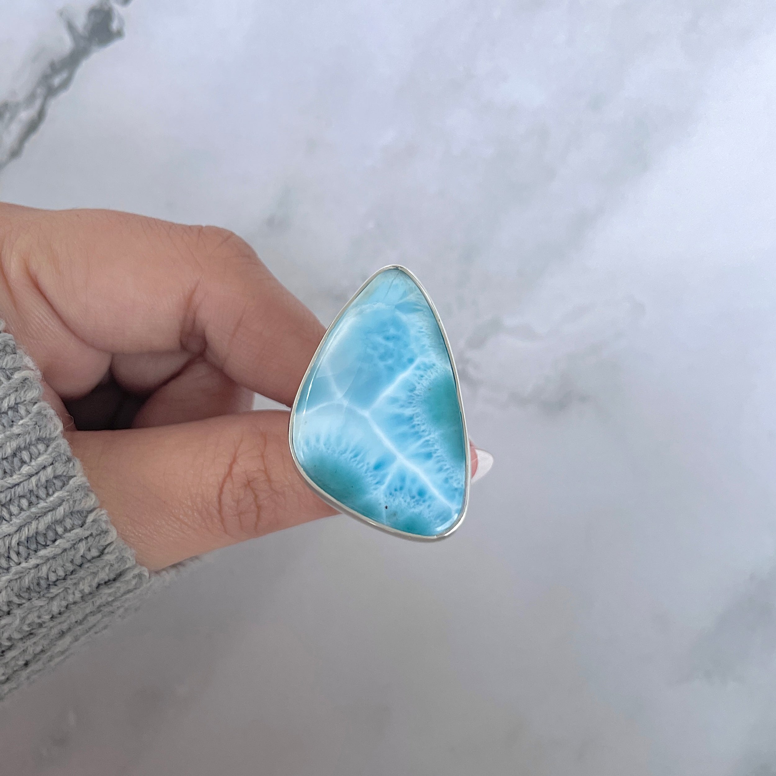 Larimar Adjustable Ring-(LAR-R-1470.)