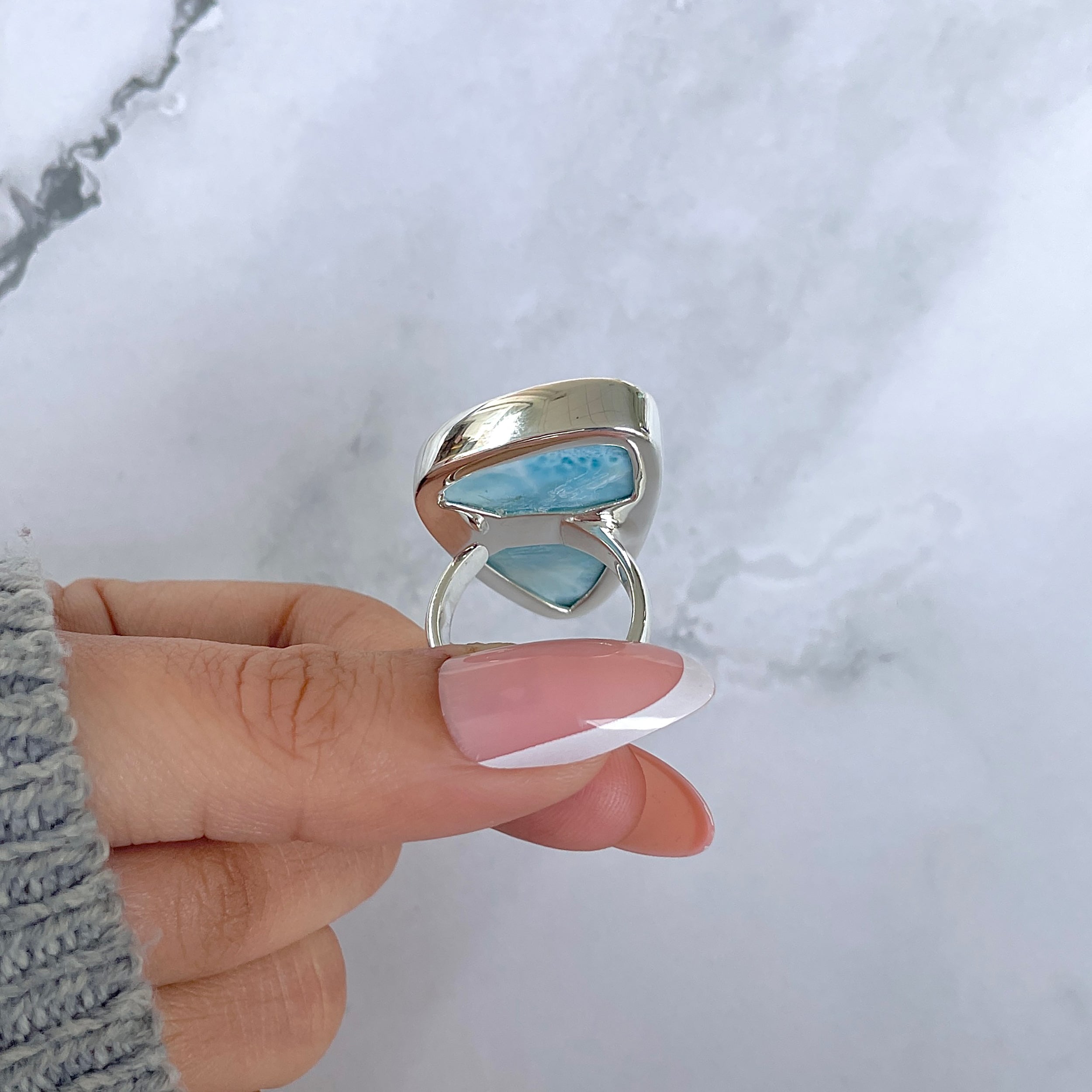 Larimar Adjustable Ring-(LAR-R-1470.)