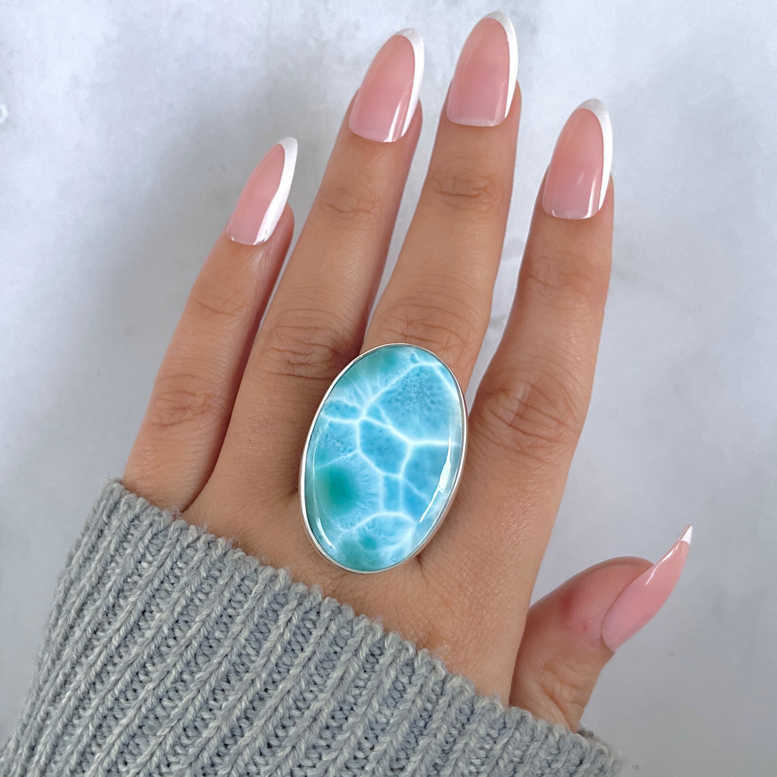Larimar Adjustable Ring-(LAR-R-1471.)