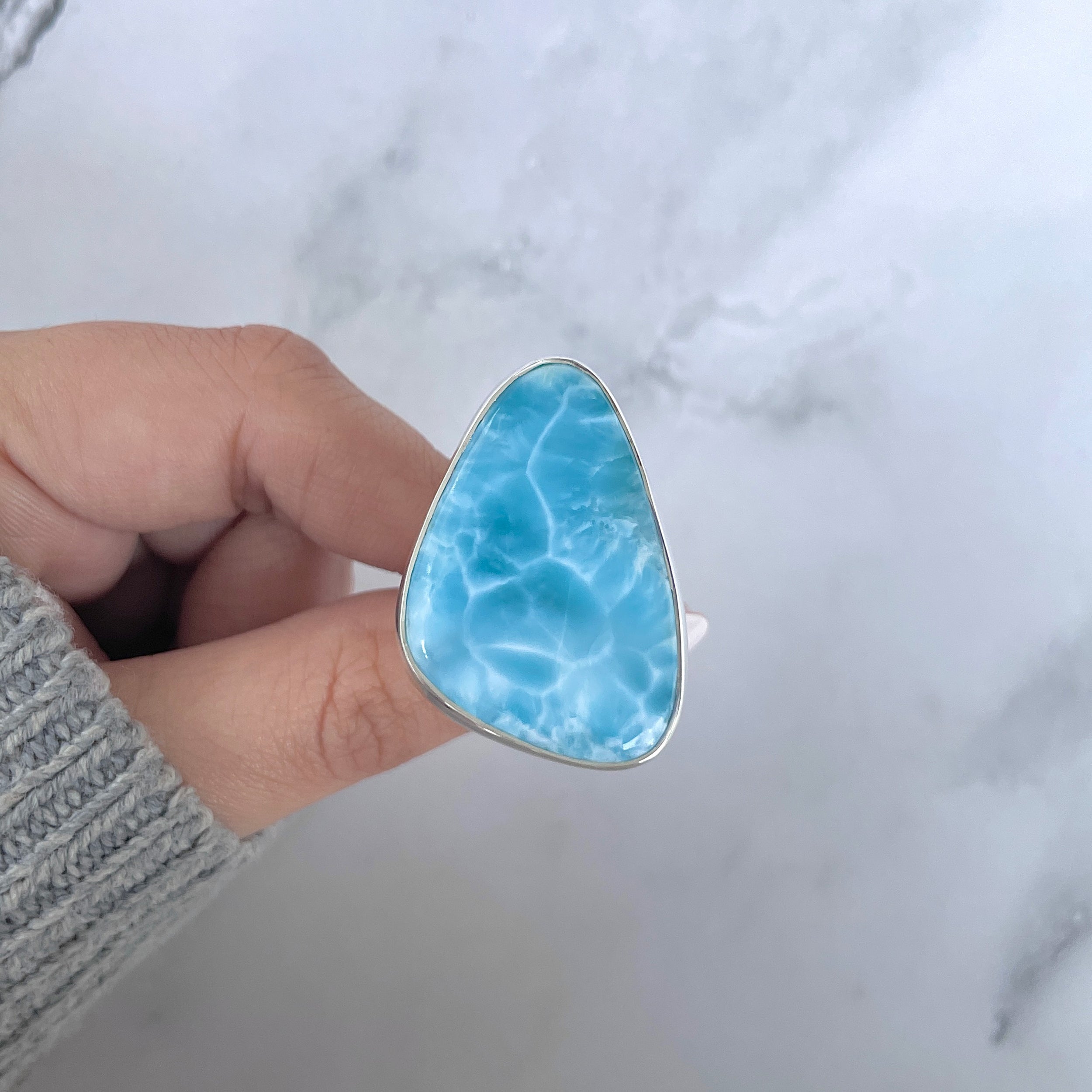 Larimar Adjustable Ring-(LAR-R-1472.)