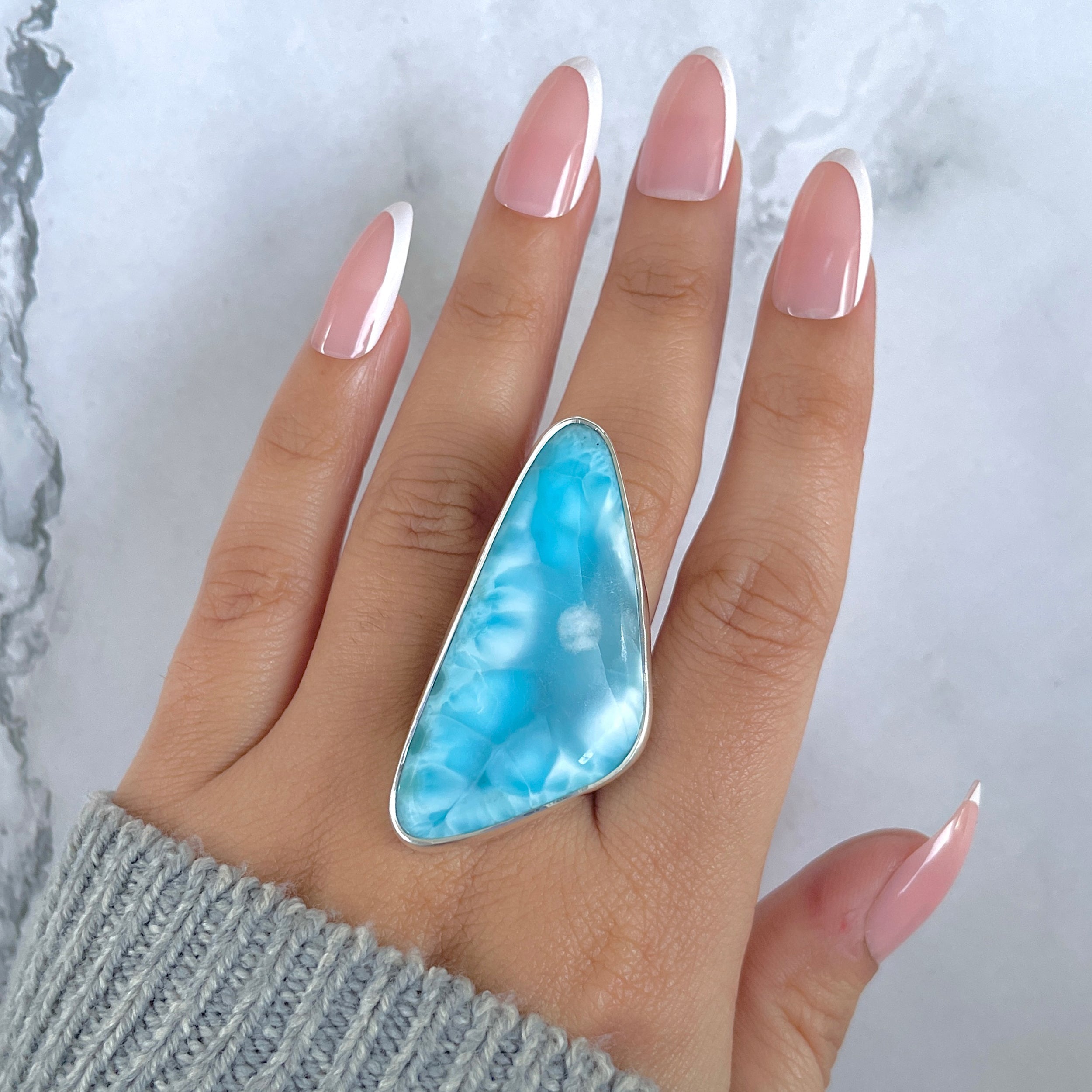 Larimar Adjustable Ring-(LAR-R-1473.)