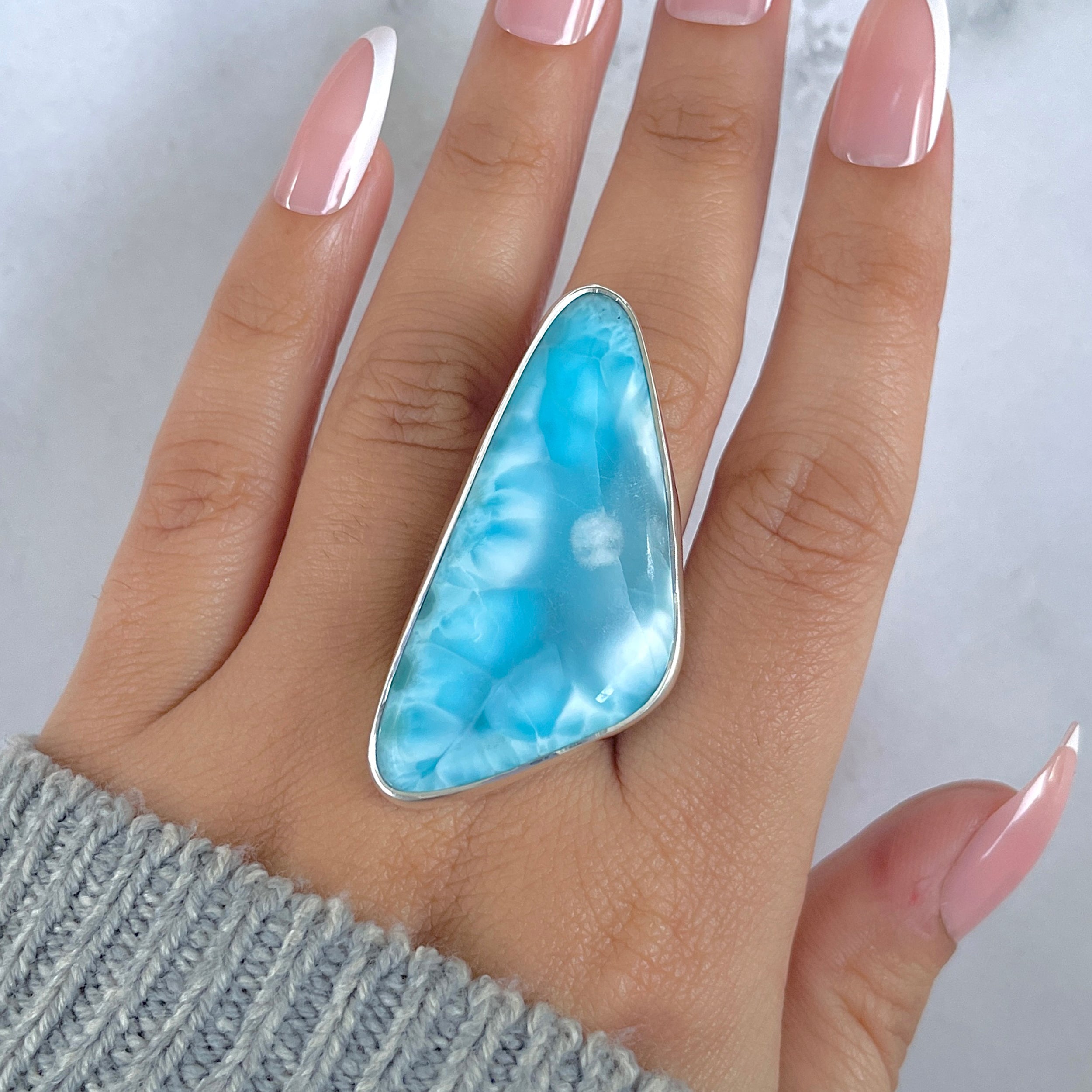 Larimar Adjustable Ring-(LAR-R-1473.)