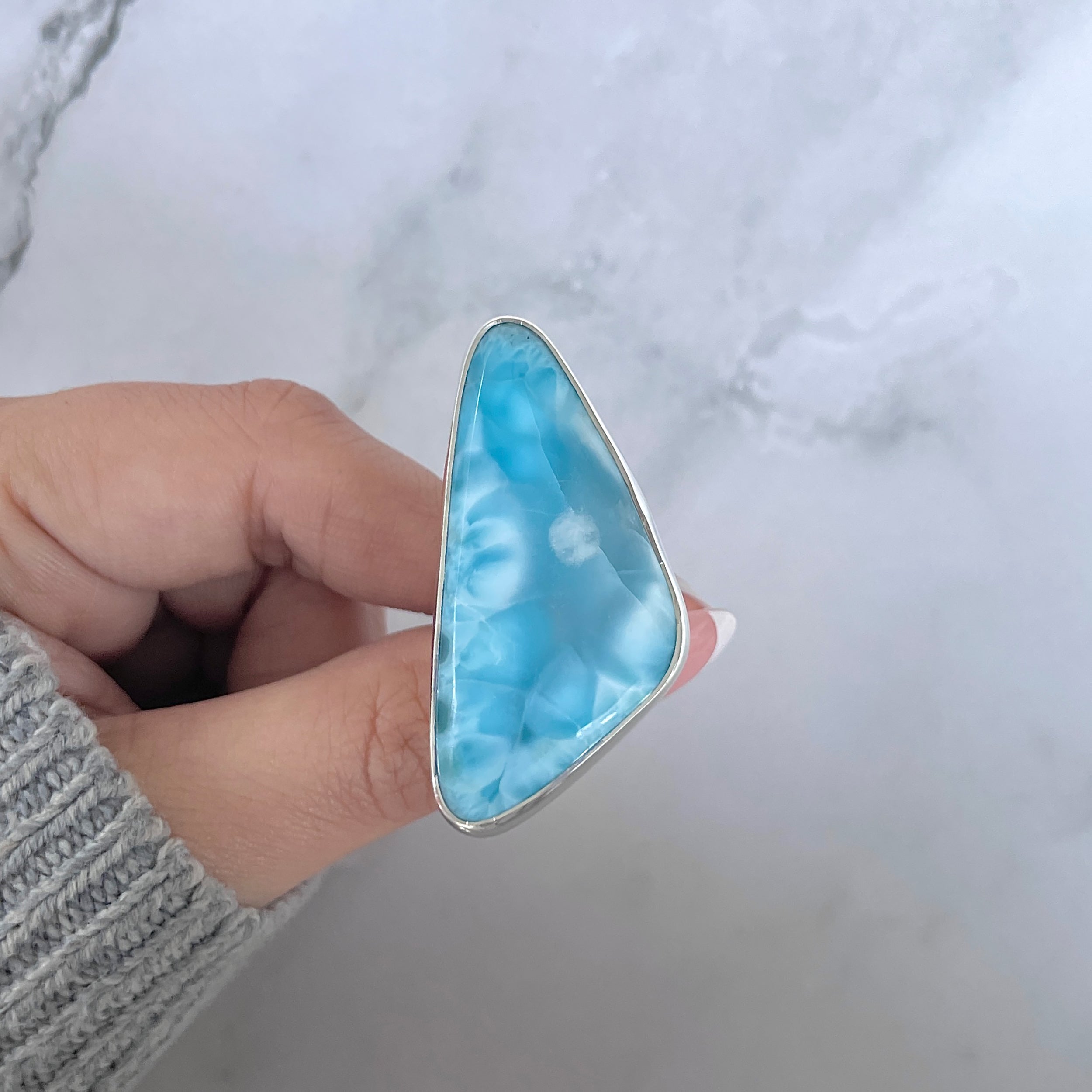 Larimar Adjustable Ring-(LAR-R-1473.)