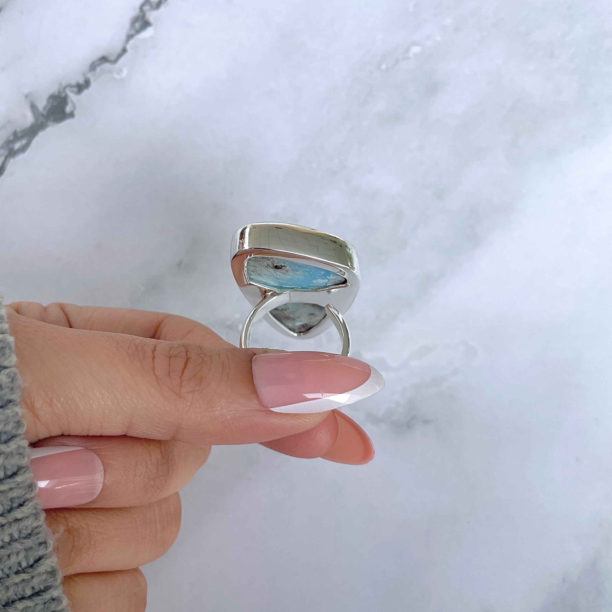 Larimar Adjustable Ring-(LAR-R-1475.)