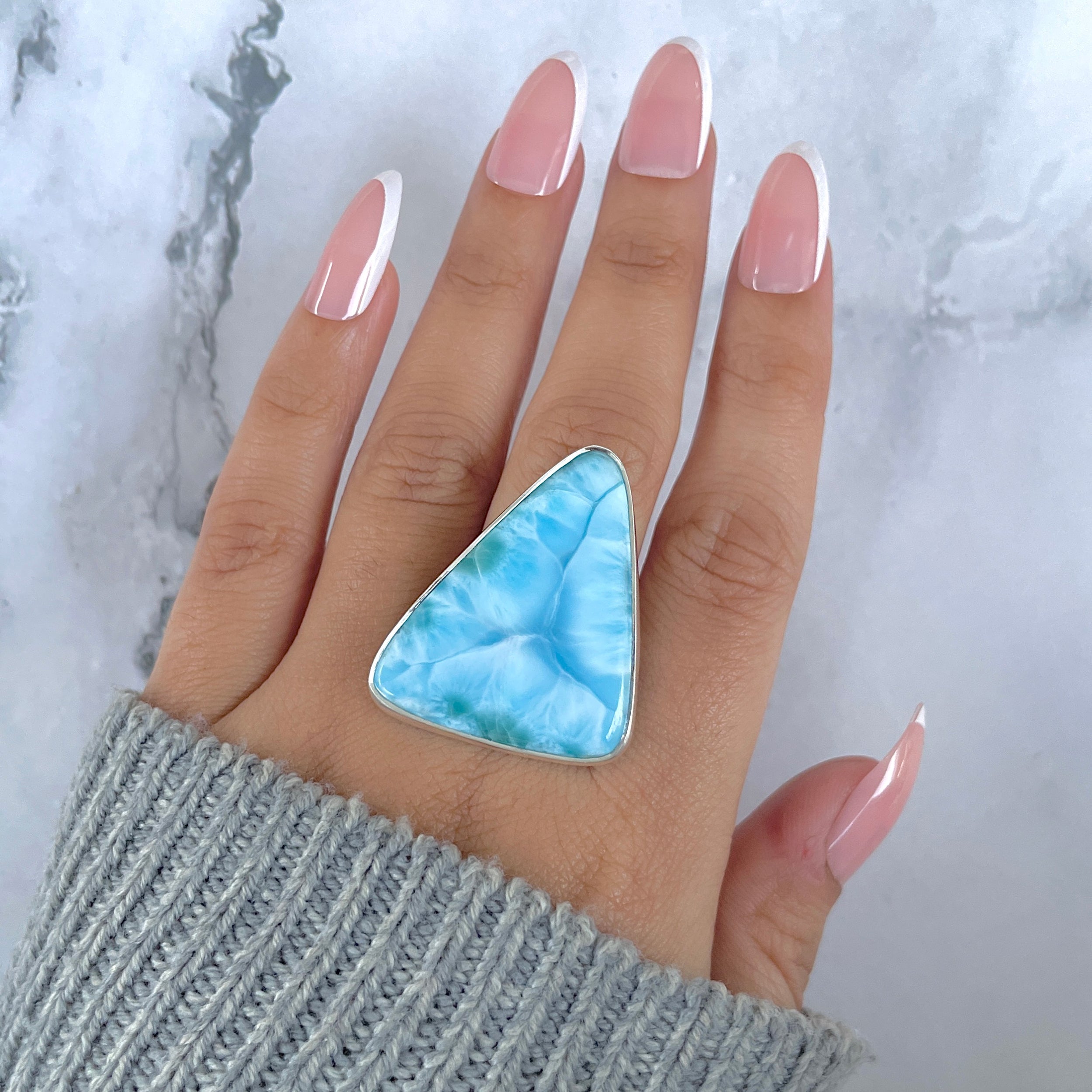 Larimar Adjustable Ring-(LAR-R-1476.)
