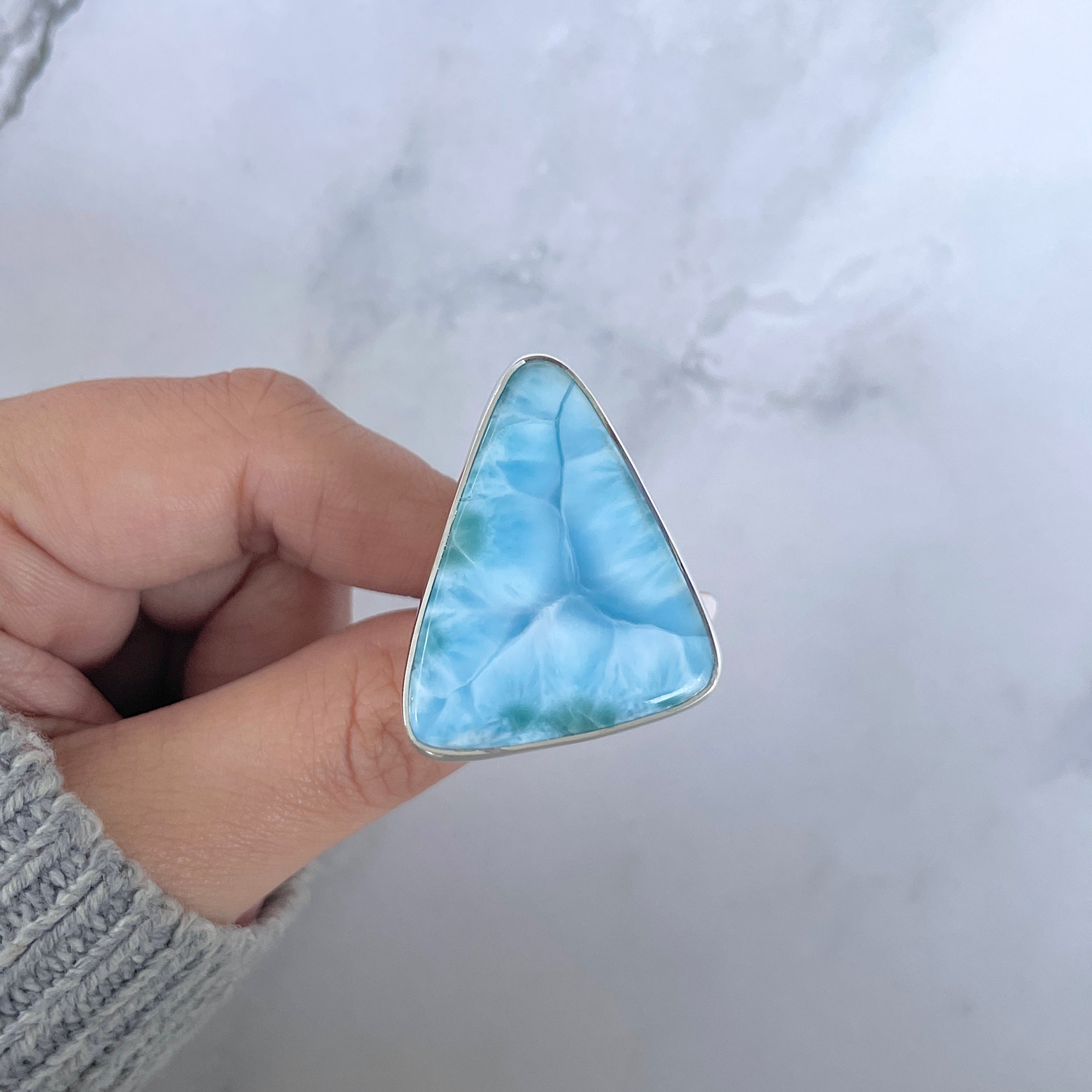 Larimar Adjustable Ring-(LAR-R-1476.)
