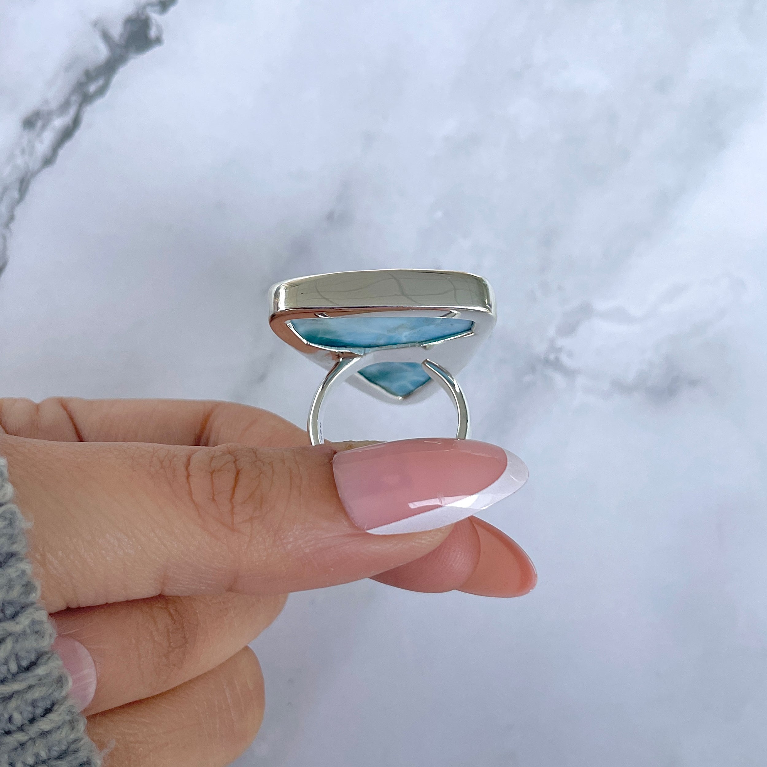 Larimar Adjustable Ring-(LAR-R-1476.)