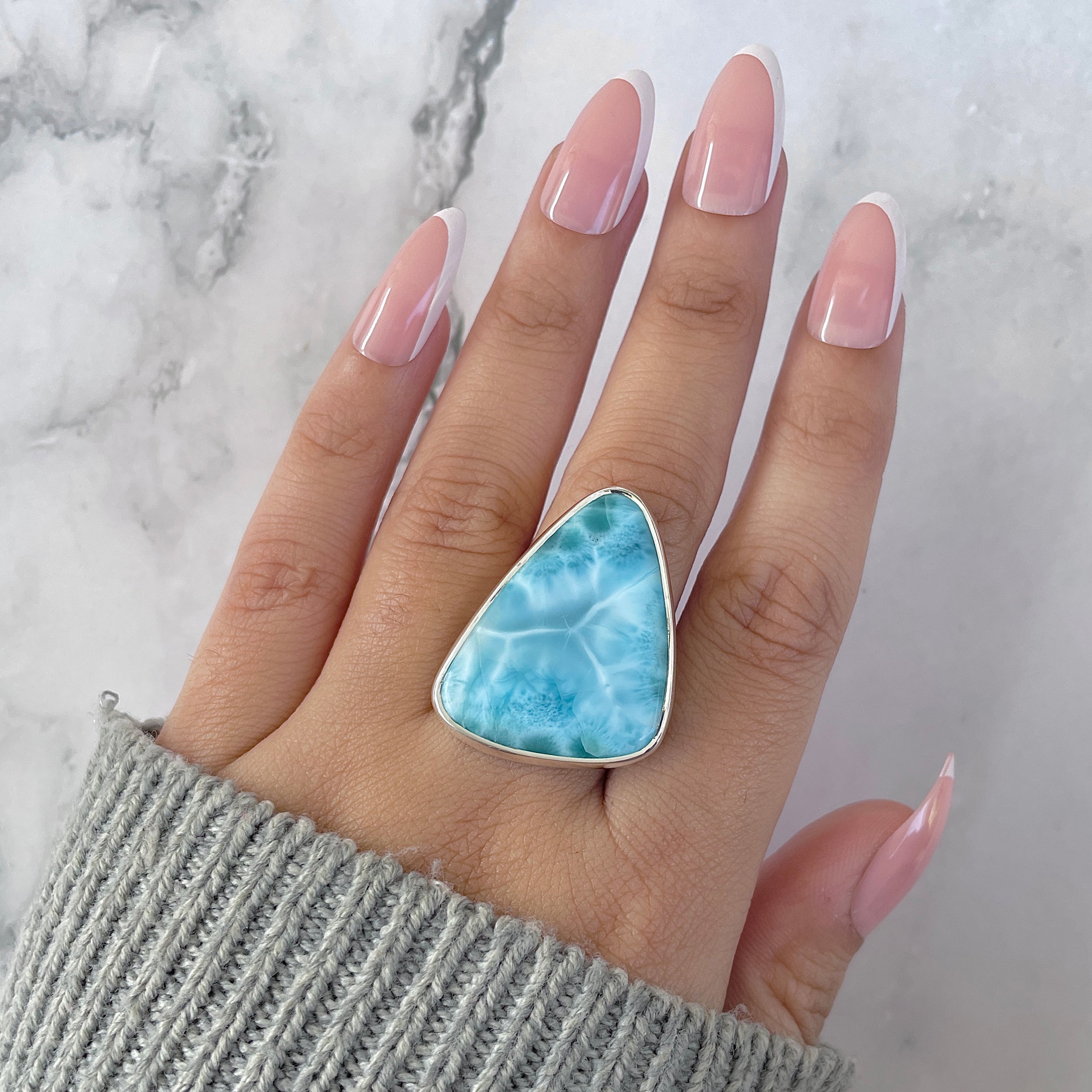 Larimar Adjustable Ring-(LAR-R-1477.)