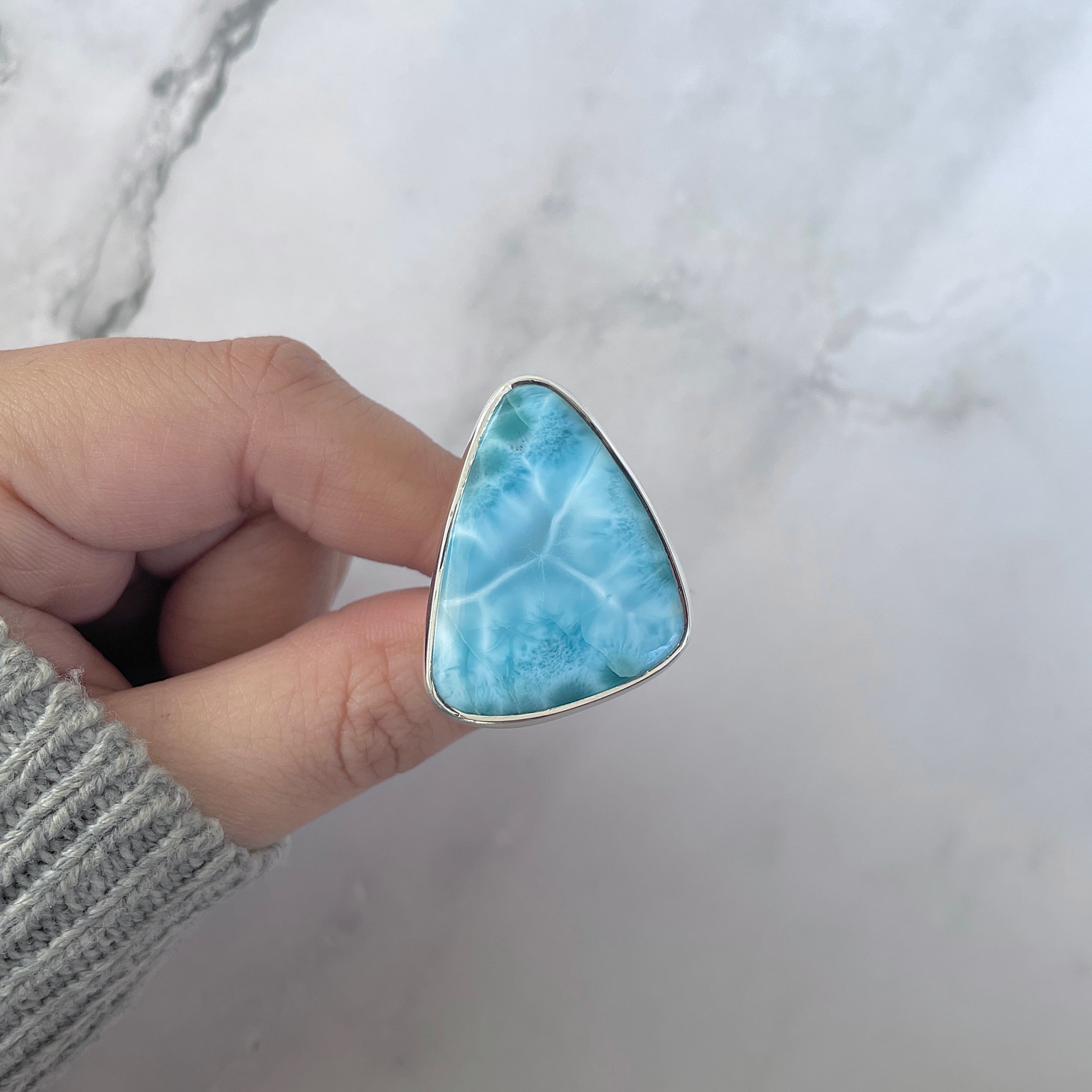 Larimar Adjustable Ring-(LAR-R-1477.)