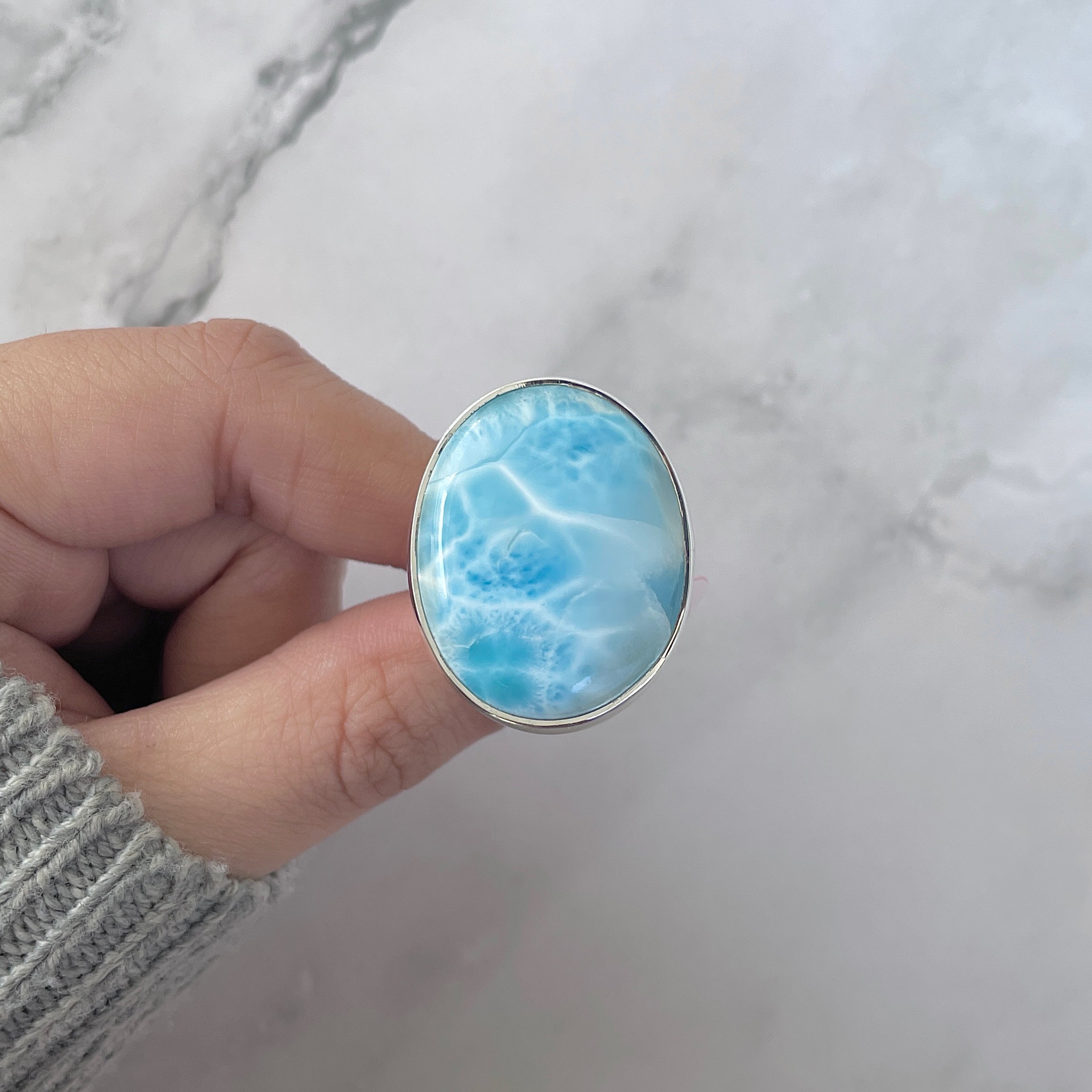 Larimar Adjustable Ring-(LAR-R-1478.)