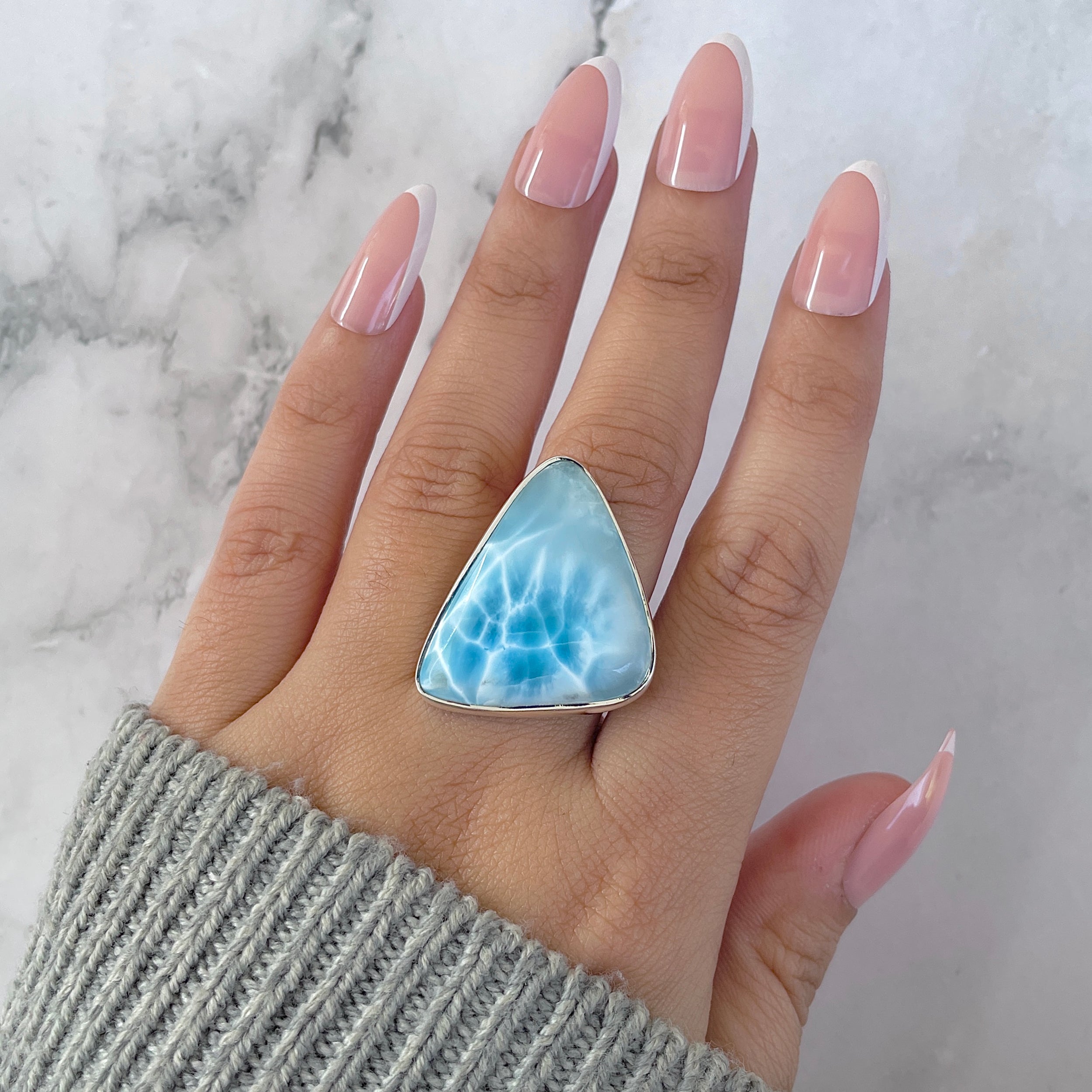 Larimar Adjustable Ring-(LAR-R-1479.)