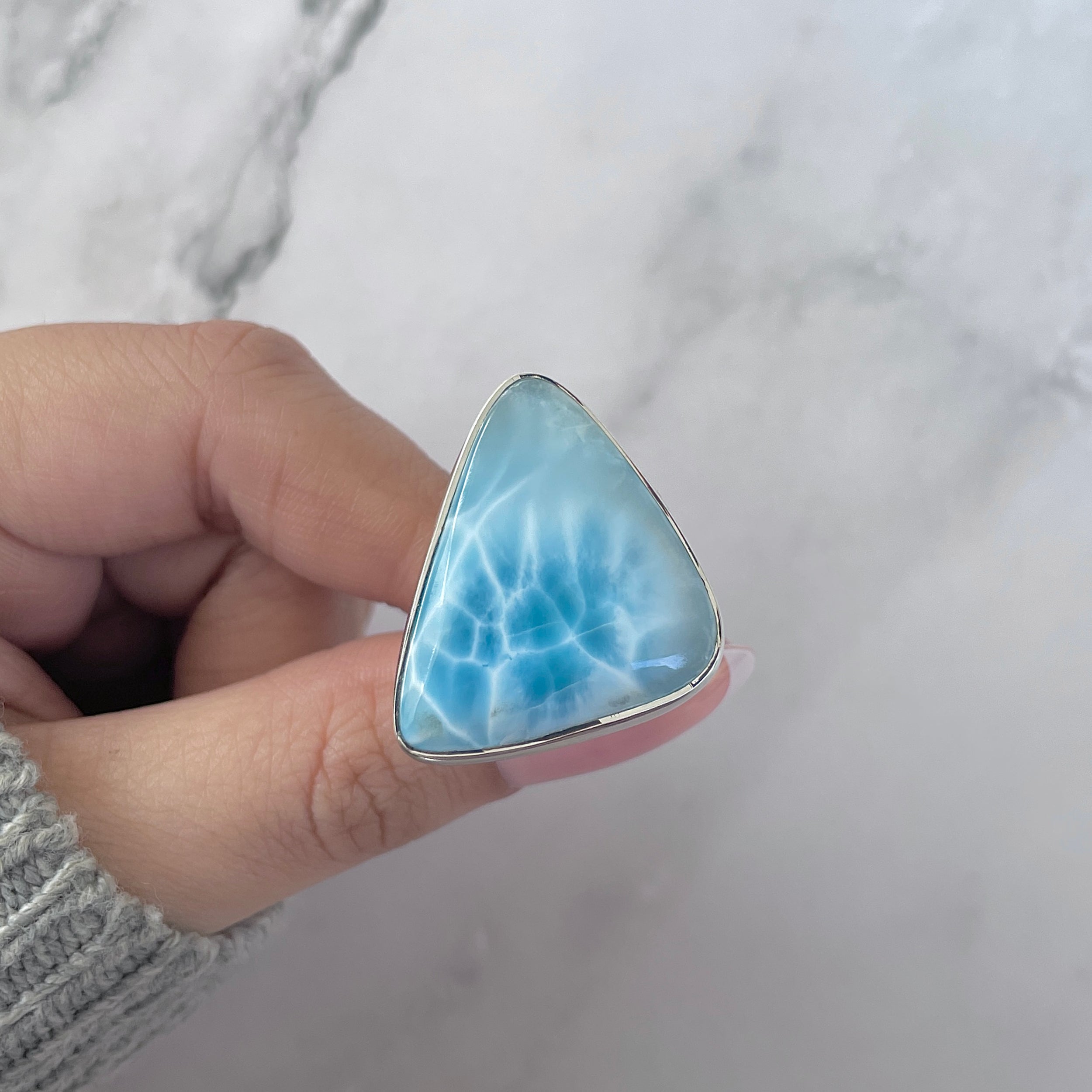 Larimar Adjustable Ring-(LAR-R-1479.)