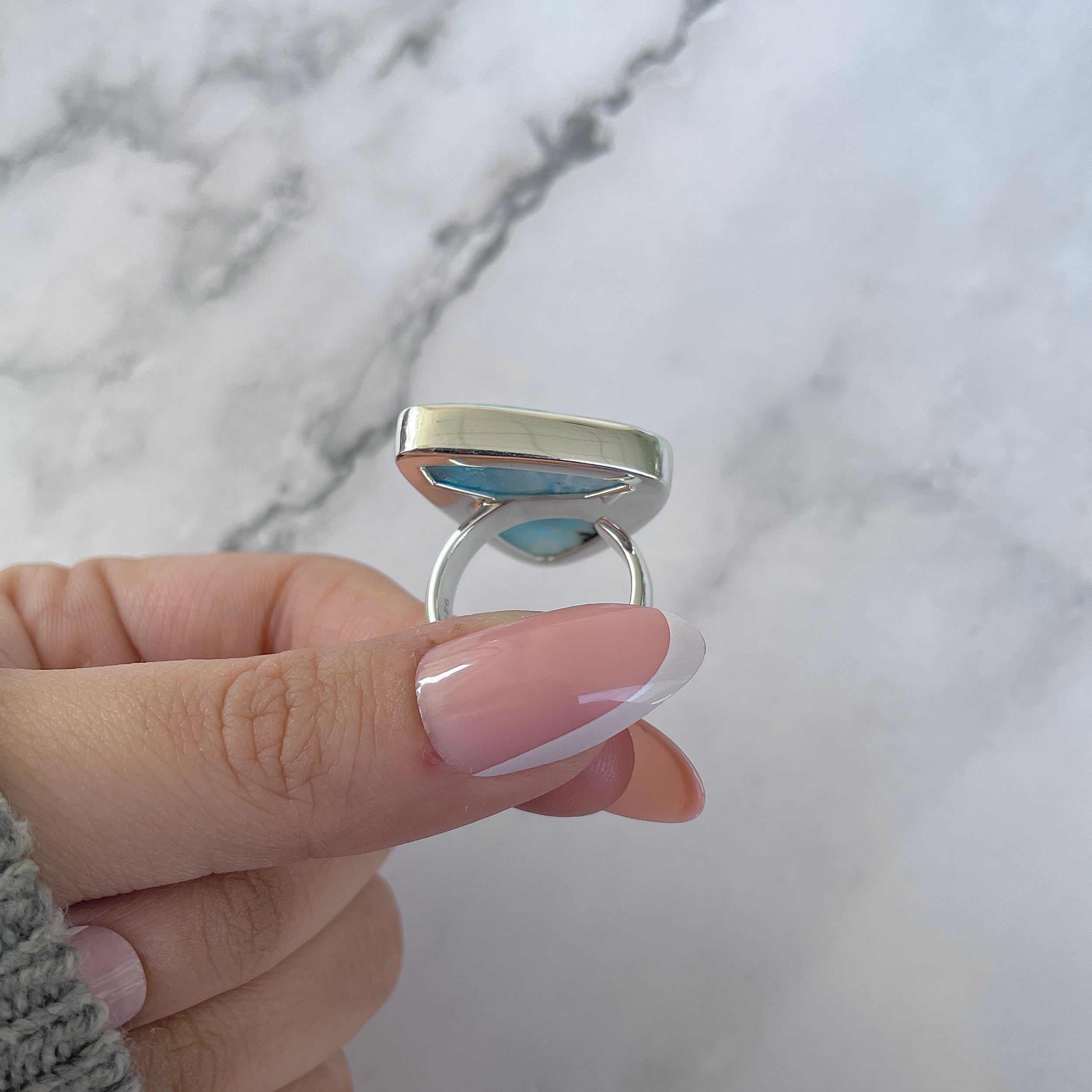 Larimar Adjustable Ring-(LAR-R-1479.)