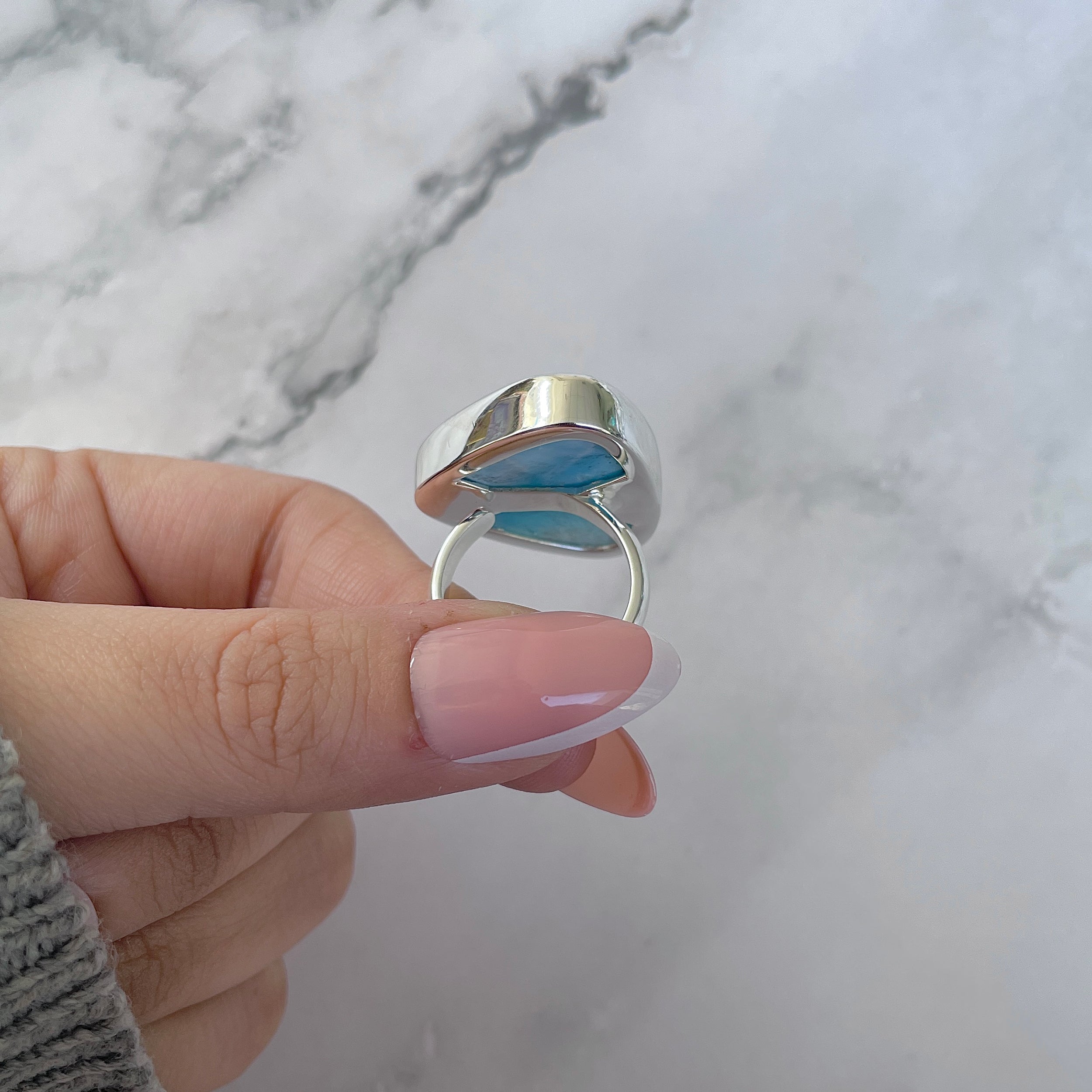 Larimar Adjustable Ring-(LAR-R-1481.)