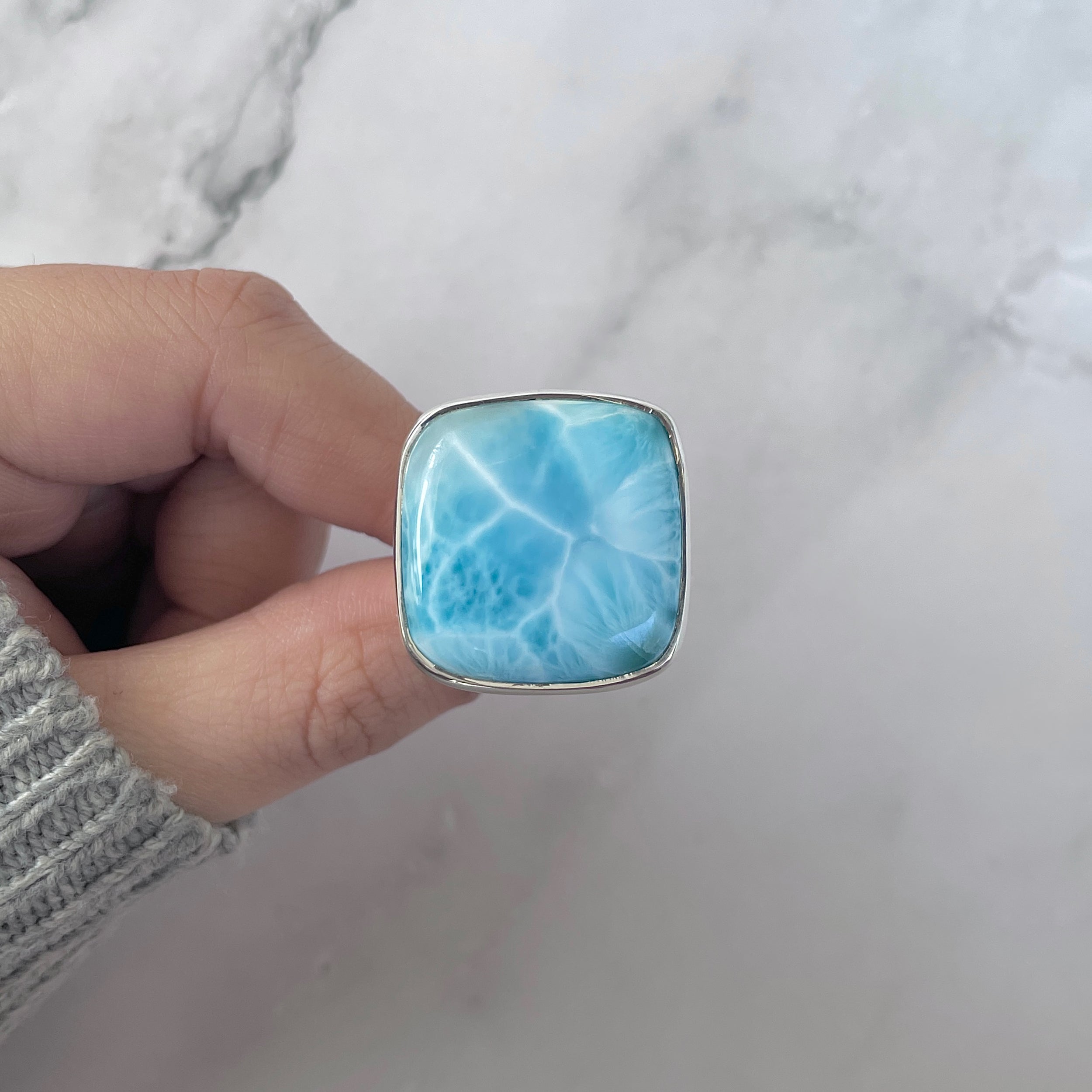 Larimar Adjustable Ring-(LAR-R-1482.)