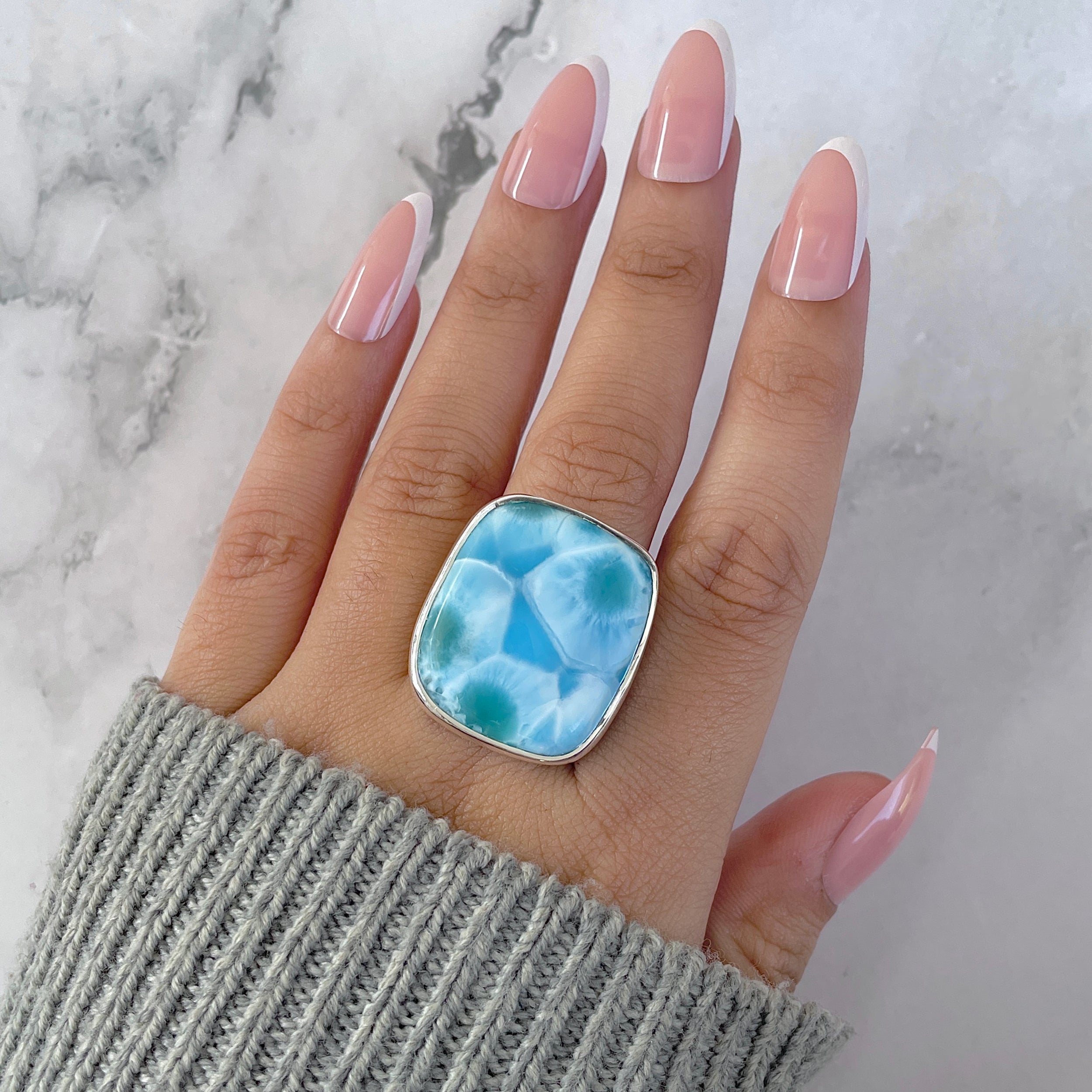 Larimar Adjustable Ring-(LAR-R-1483.)