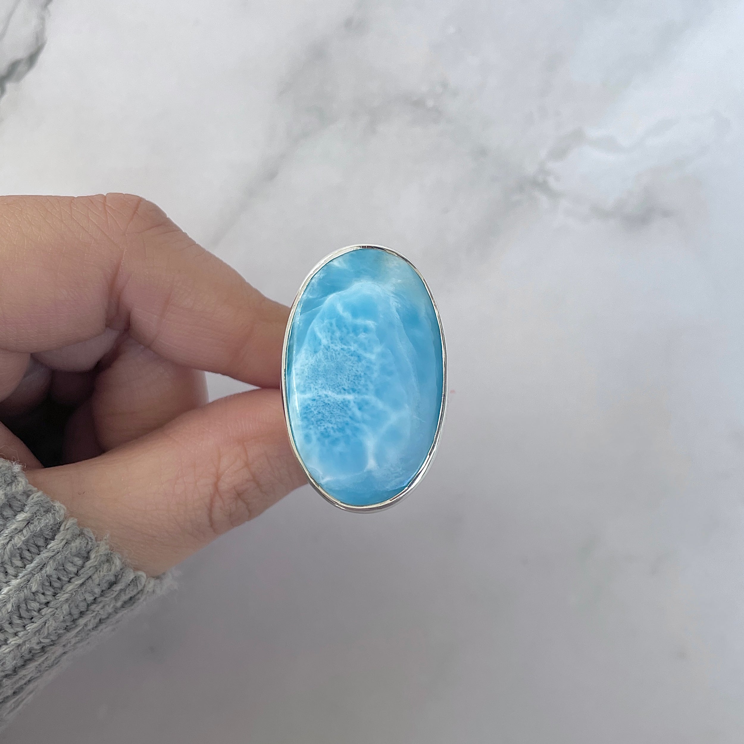 Larimar Adjustable Ring-(LAR-R-1484.)