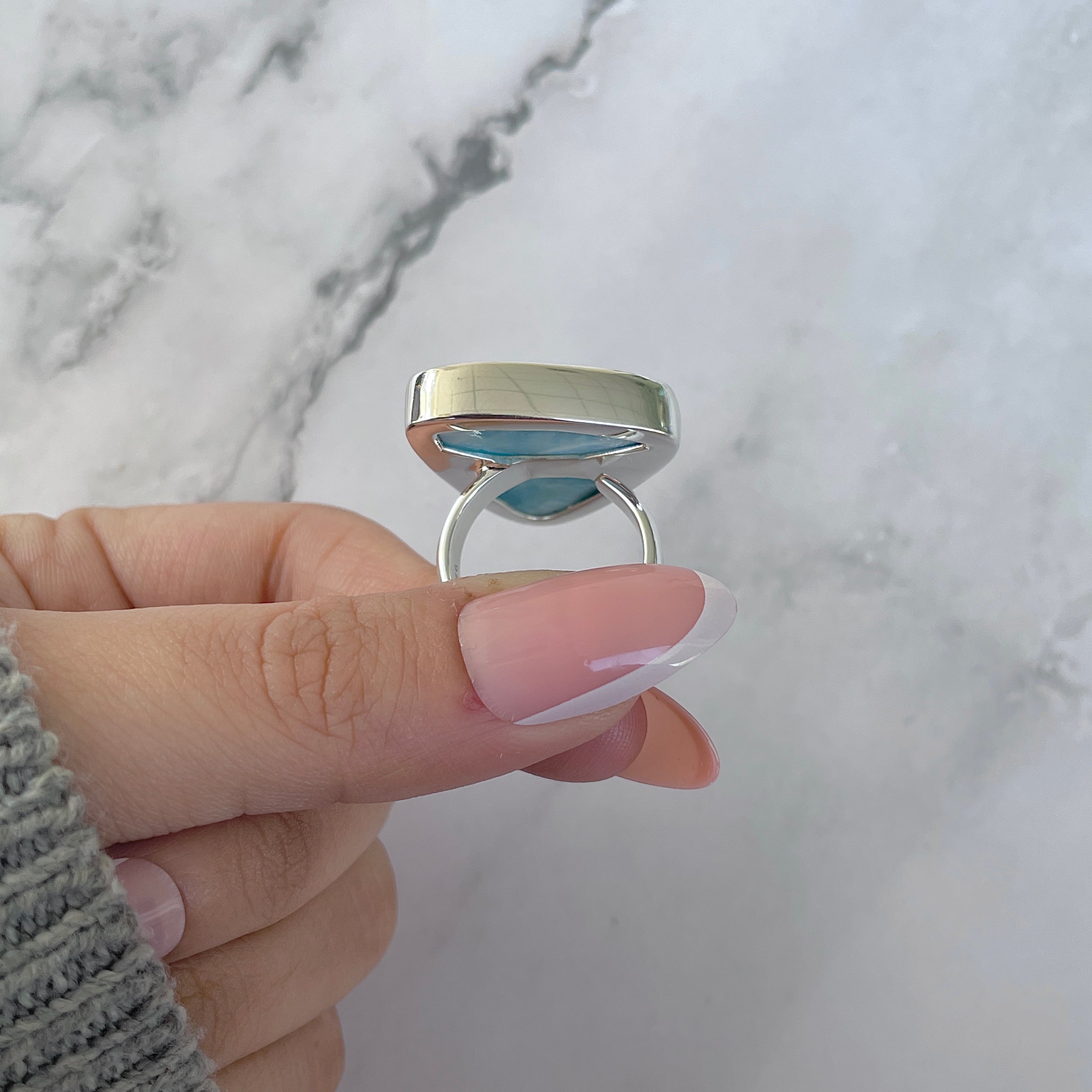 Larimar Adjustable Ring-(LAR-R-1485.)