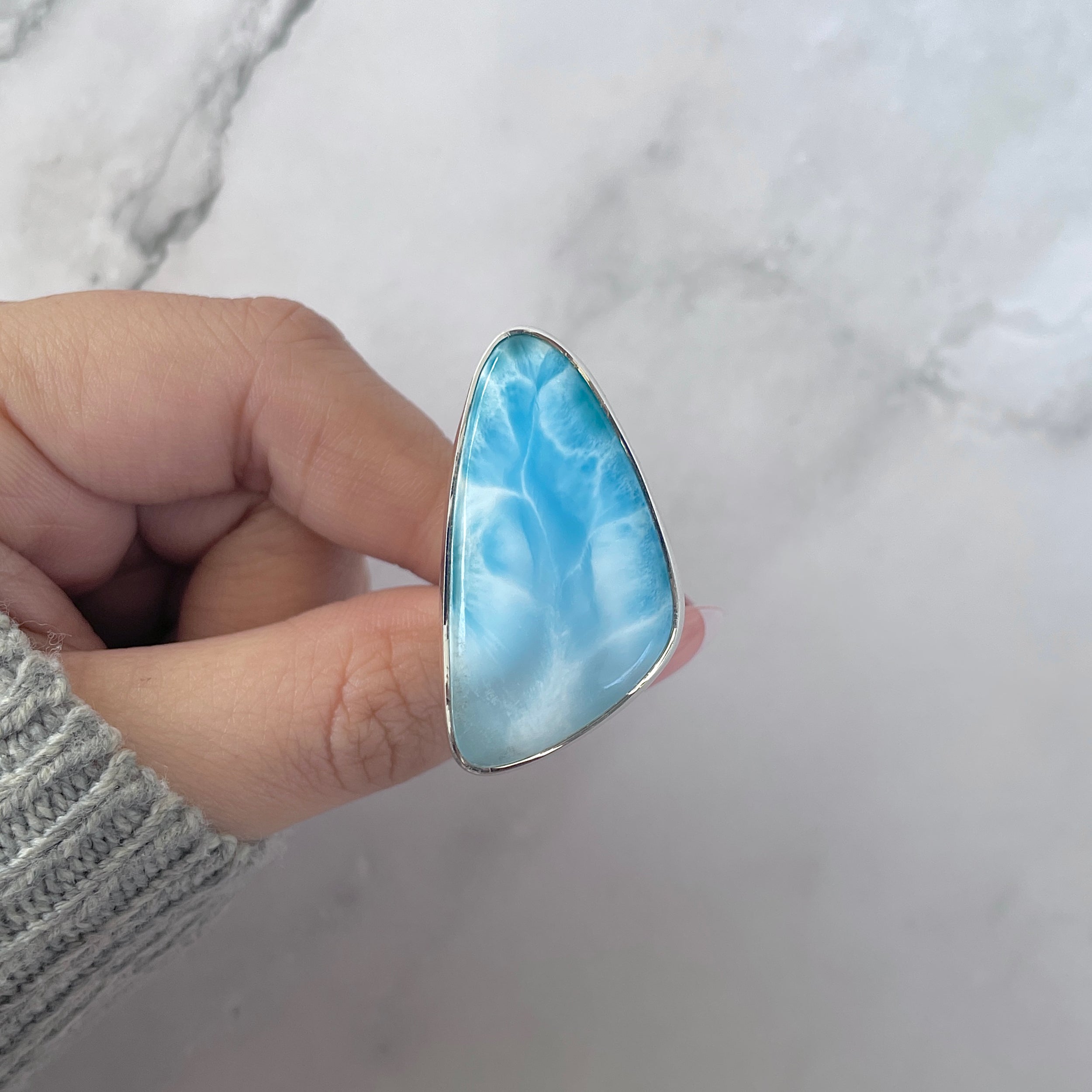 Larimar Adjustable Ring-(LAR-R-1488.)