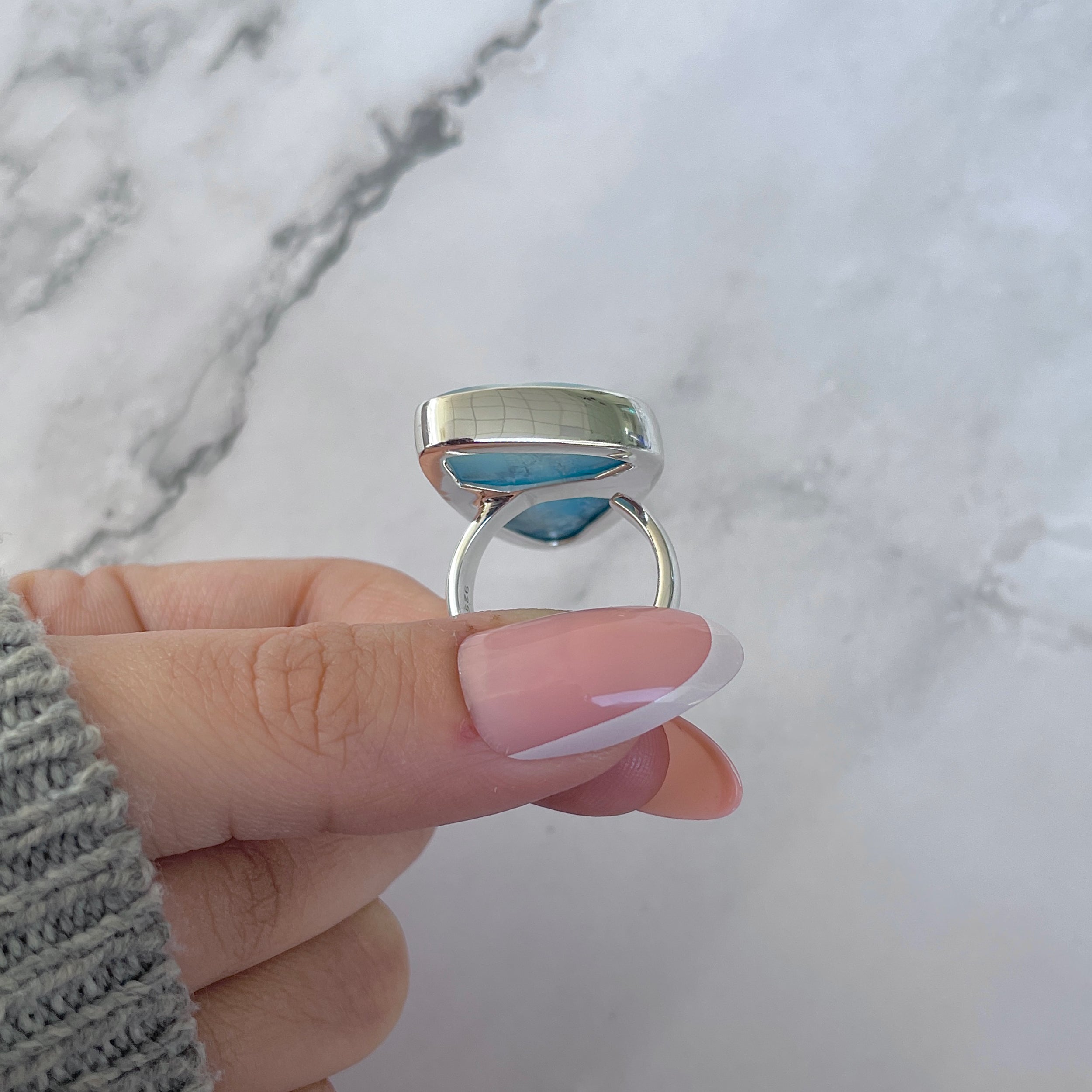 Larimar Adjustable Ring-(LAR-R-1488.)