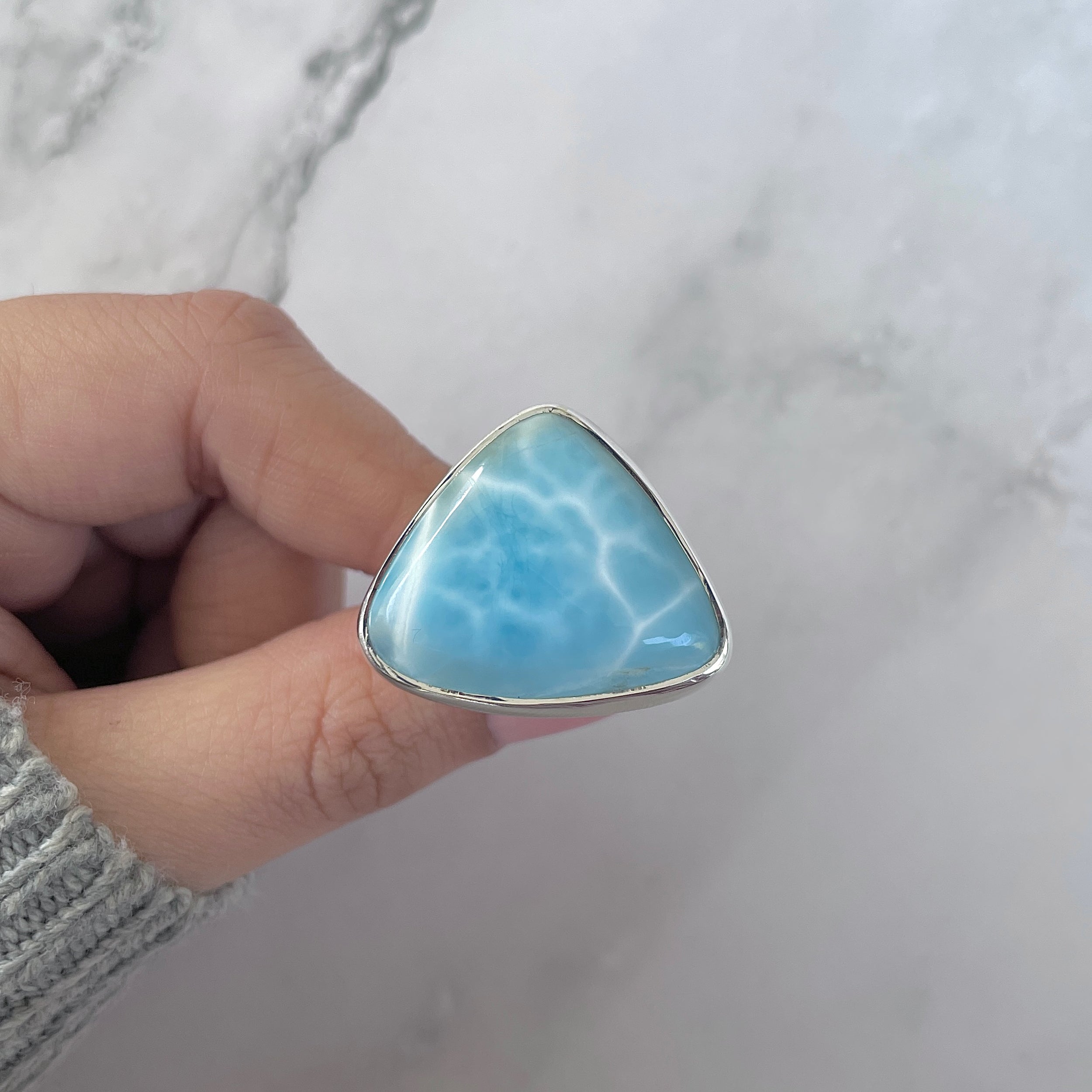 Larimar Adjustable Ring-(LAR-R-1490.)