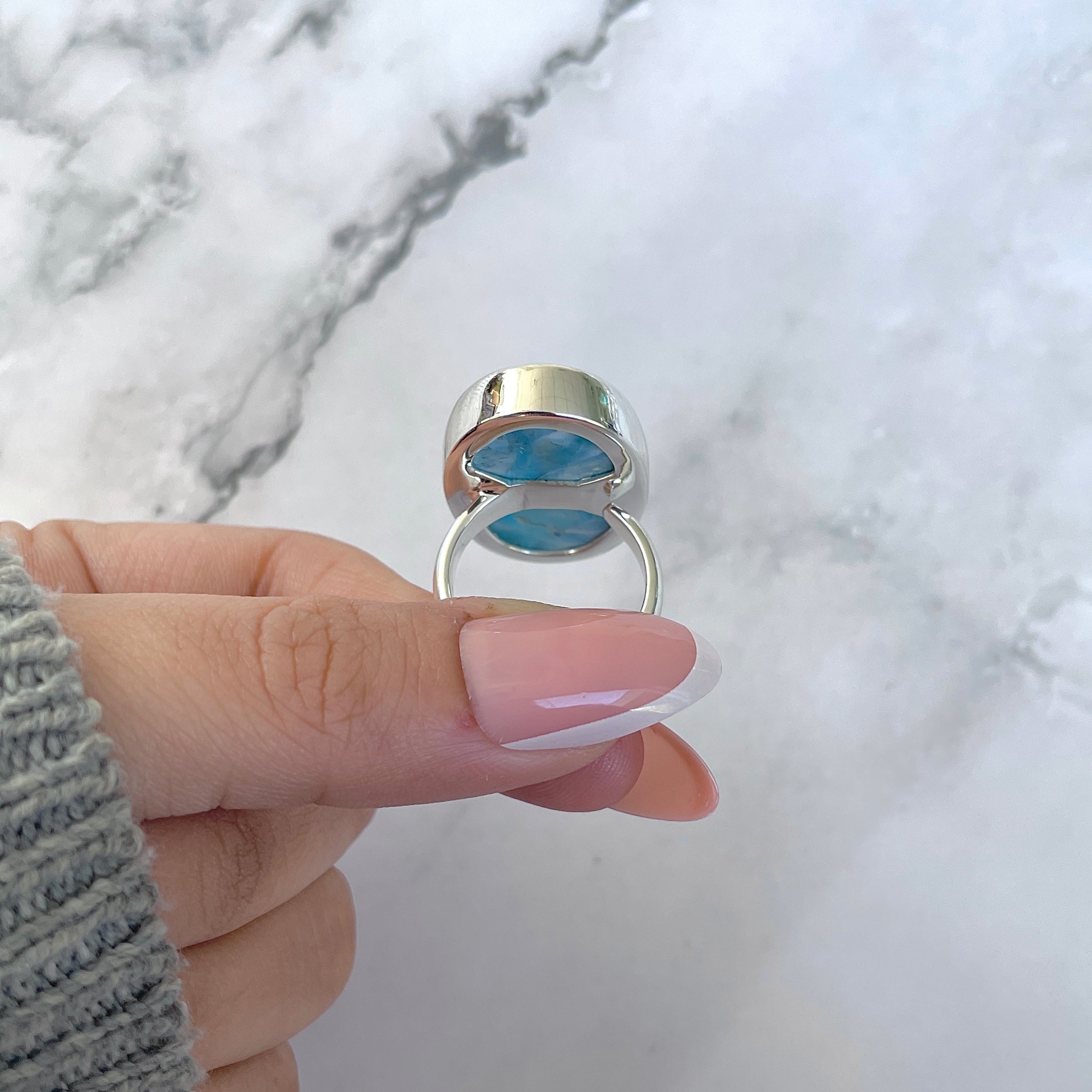Larimar Adjustable Ring-(LAR-R-1493.)