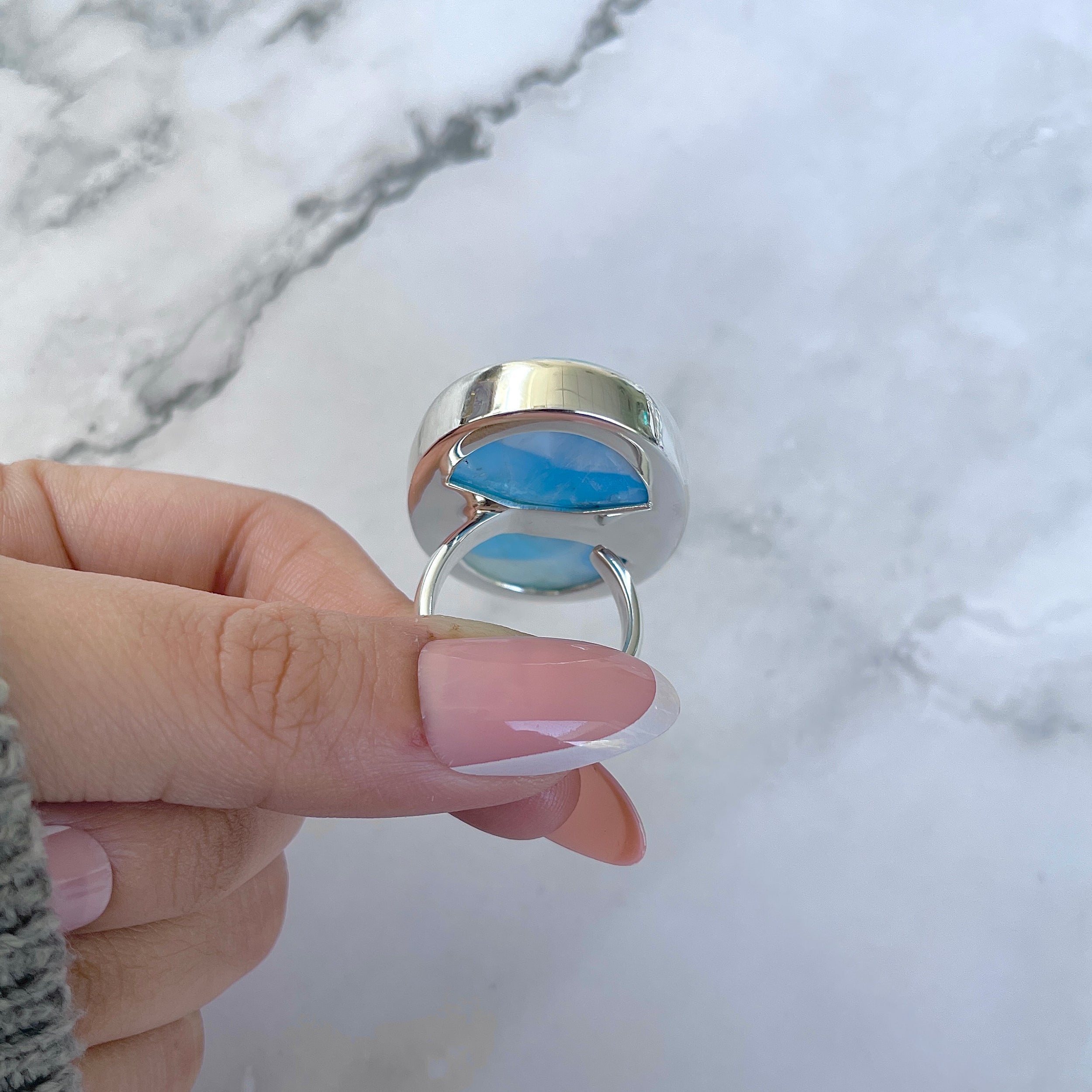 Larimar Adjustable Ring-(LAR-R-1495.)