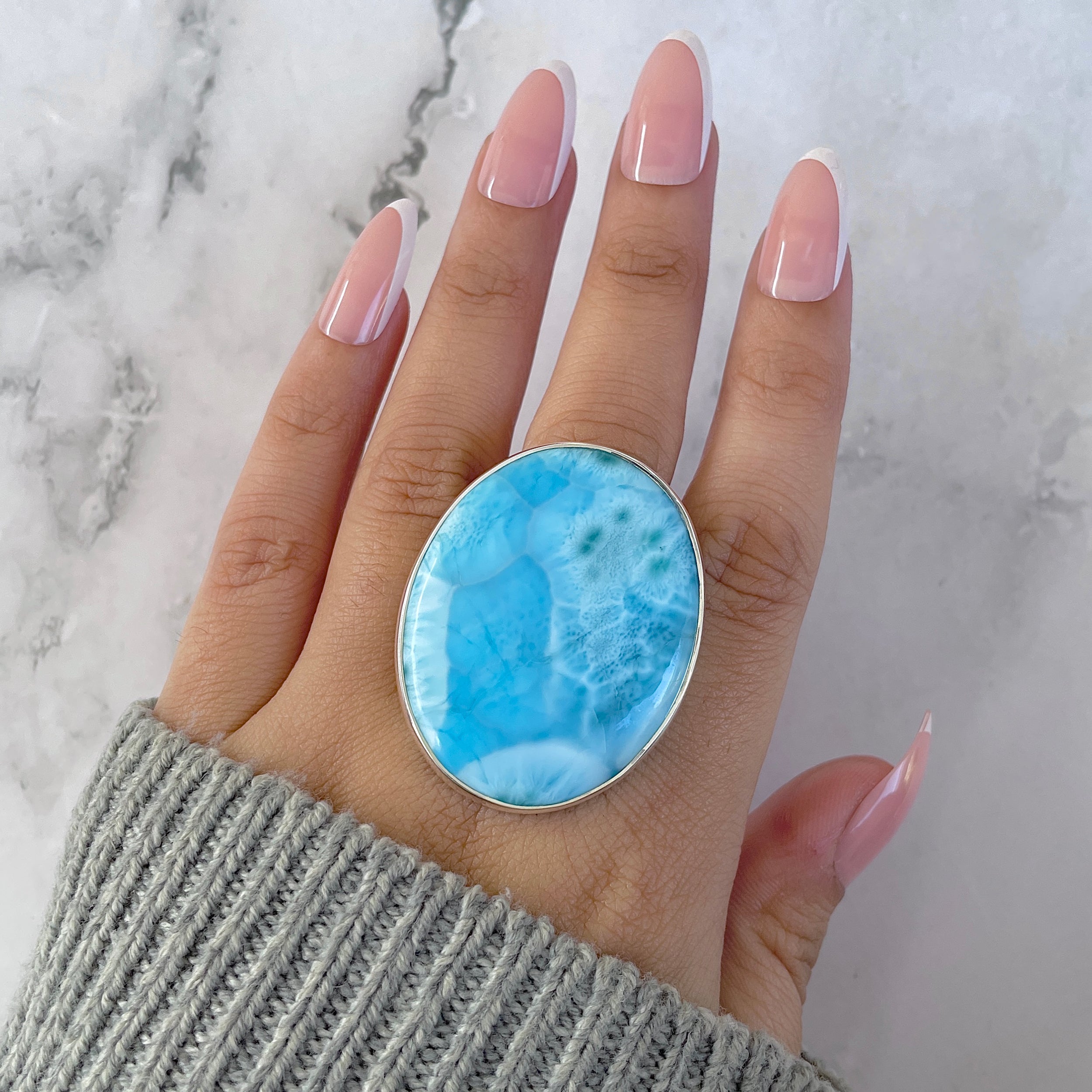 Larimar Adjustable Ring-(LAR-R-1497.)