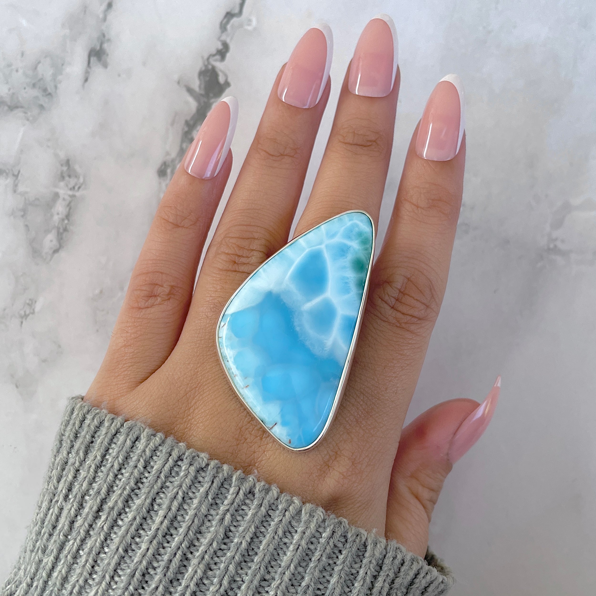 Larimar Adjustable Ring-(LAR-R-1498.)