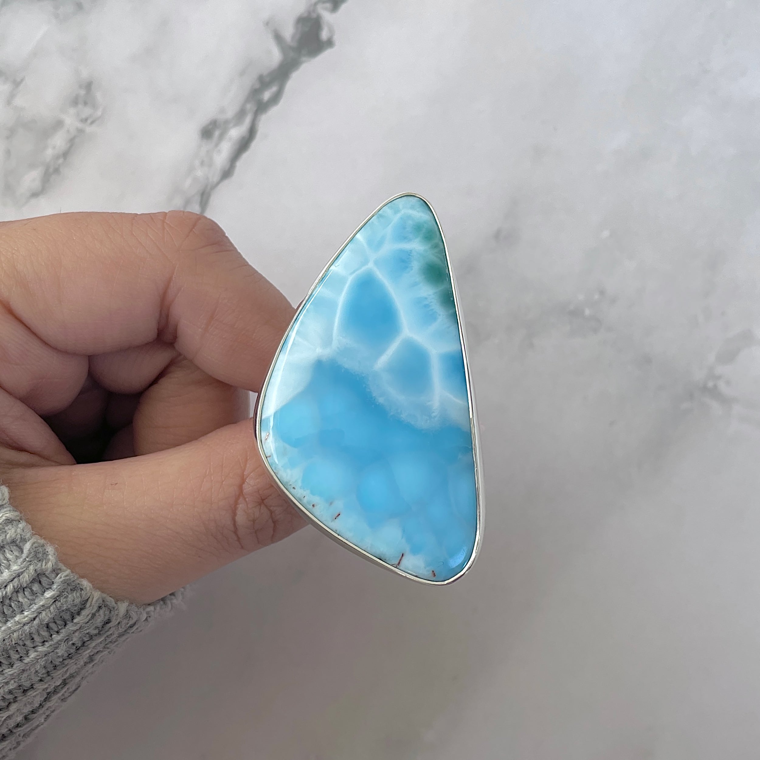 Larimar Adjustable Ring-(LAR-R-1498.)