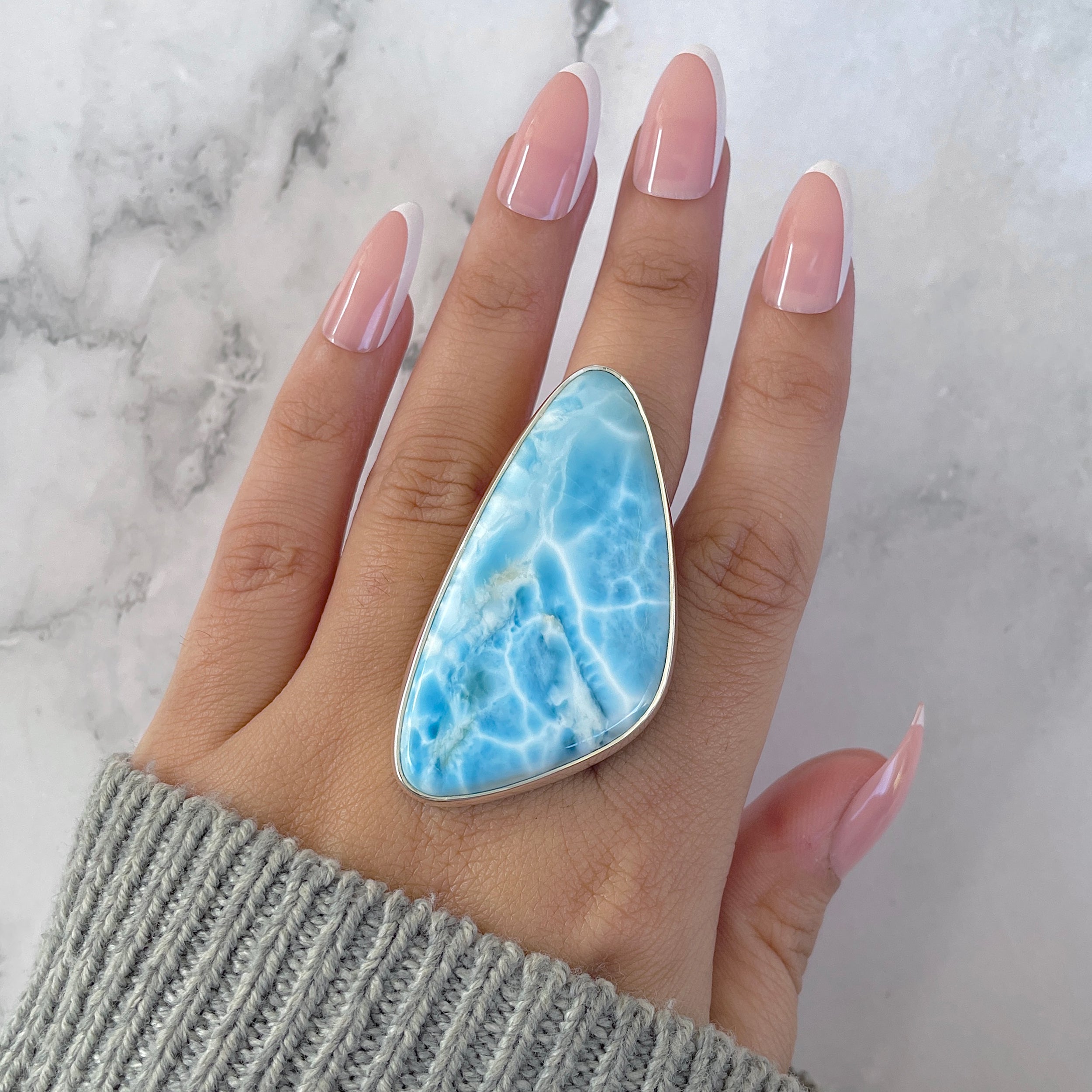 Larimar Adjustable Ring-(LAR-R-1499.)