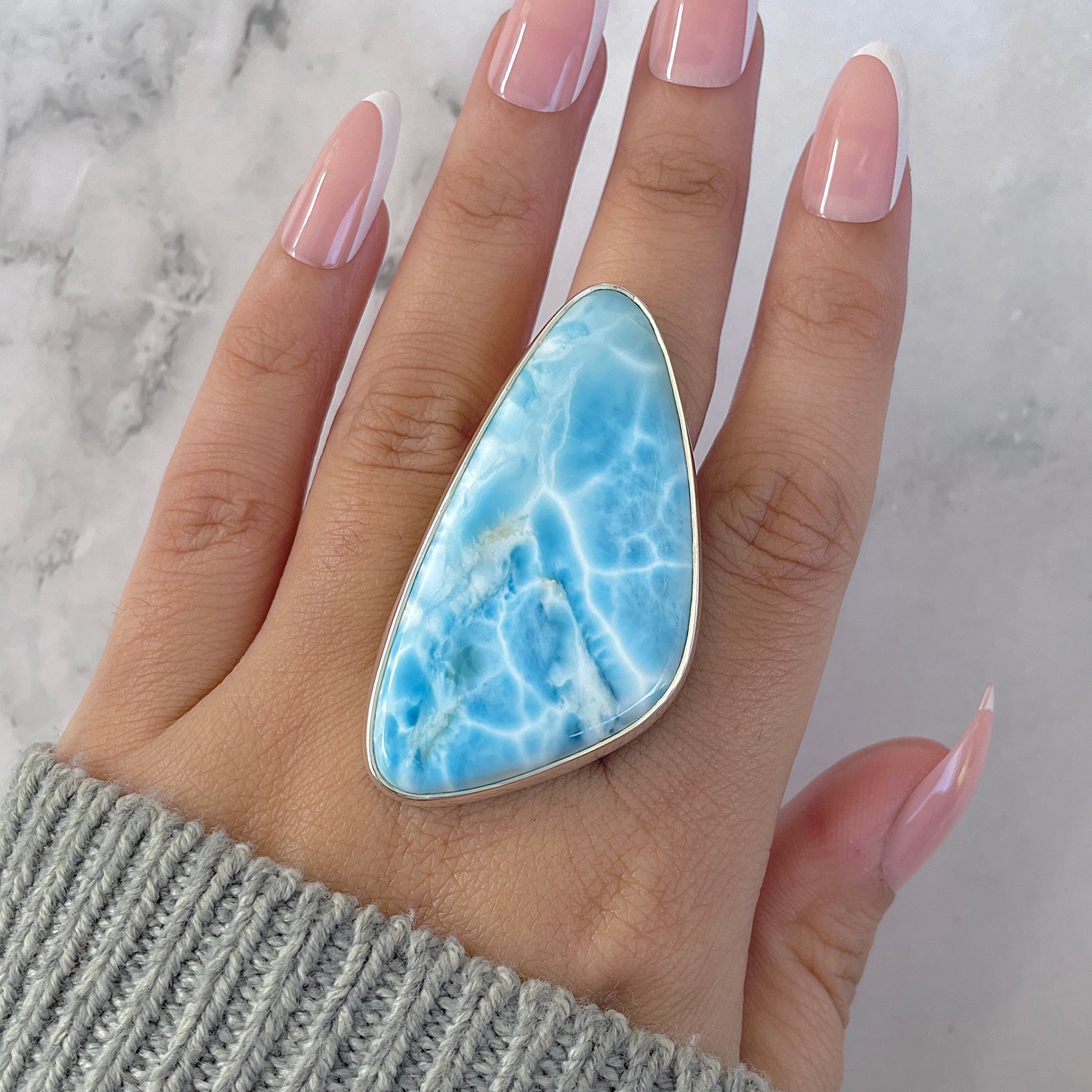 Larimar Adjustable Ring-(LAR-R-1499.)