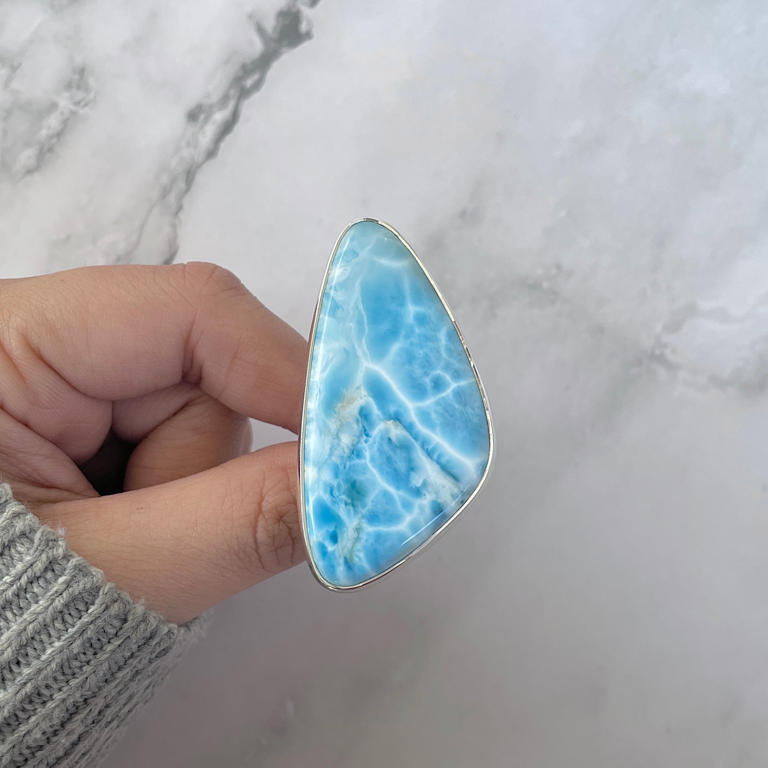 Larimar Adjustable Ring-(LAR-R-1499.)