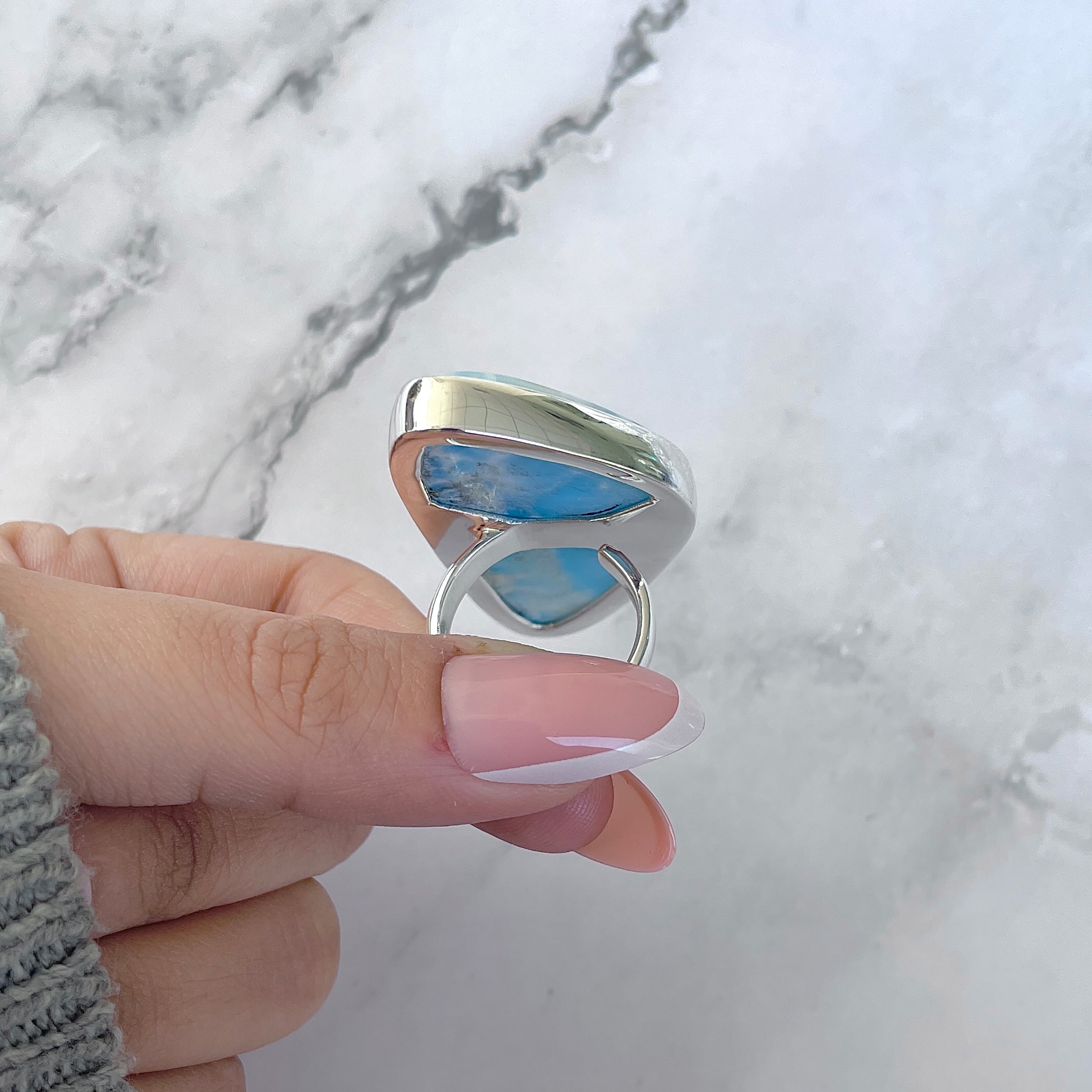 Larimar Adjustable Ring-(LAR-R-1499.)