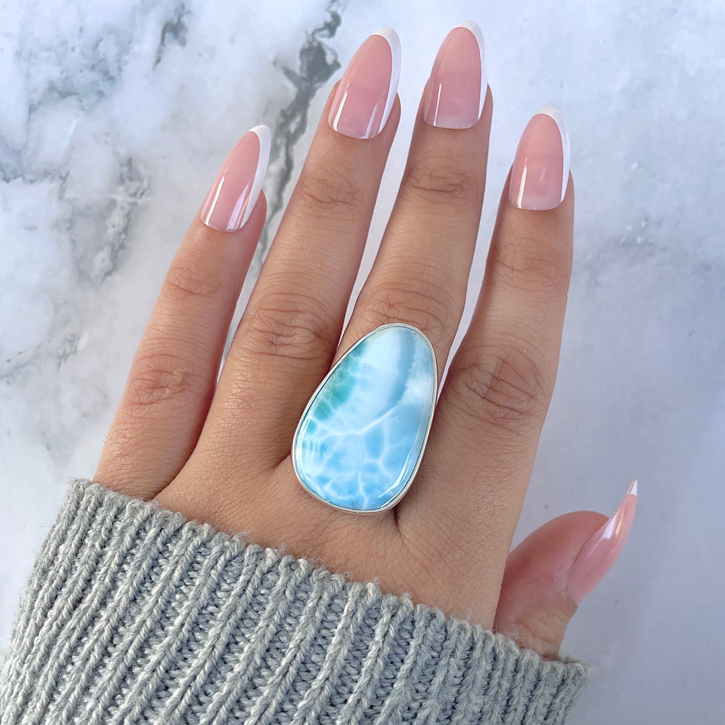 Larimar Adjustable Ring-(LAR-R-1501.)