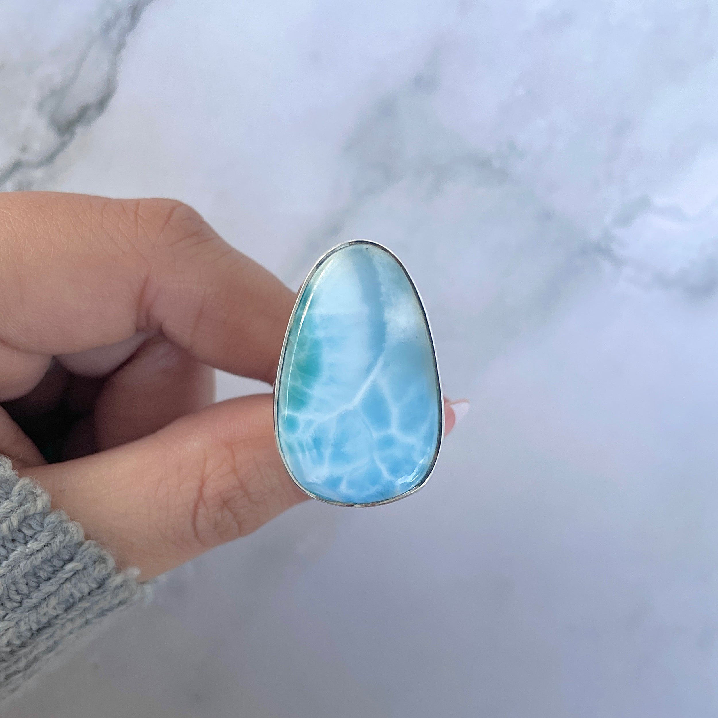Larimar Adjustable Ring-(LAR-R-1501.)