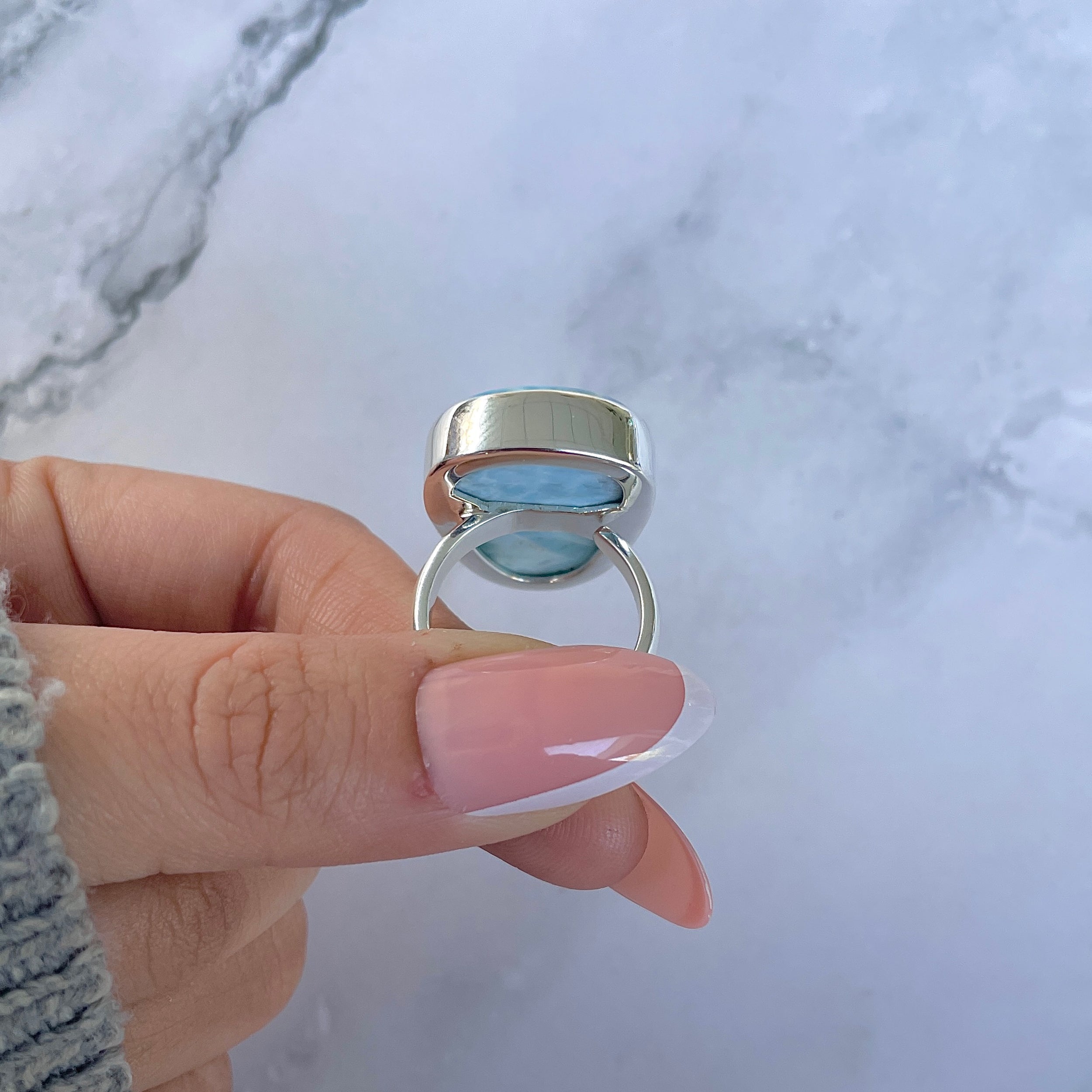 Larimar Adjustable Ring-(LAR-R-1501.)