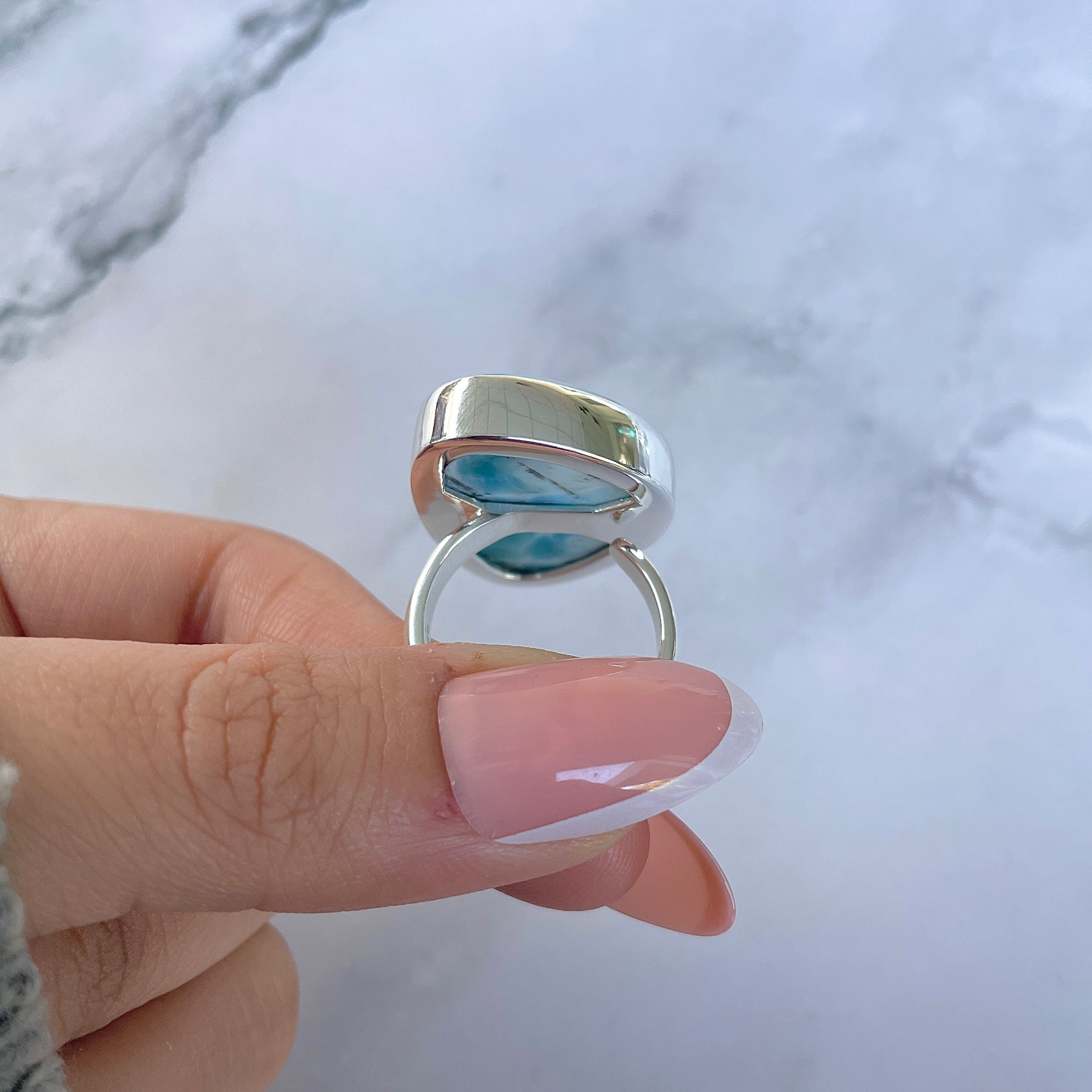 Larimar Adjustable Ring-(LAR-R-1502.)