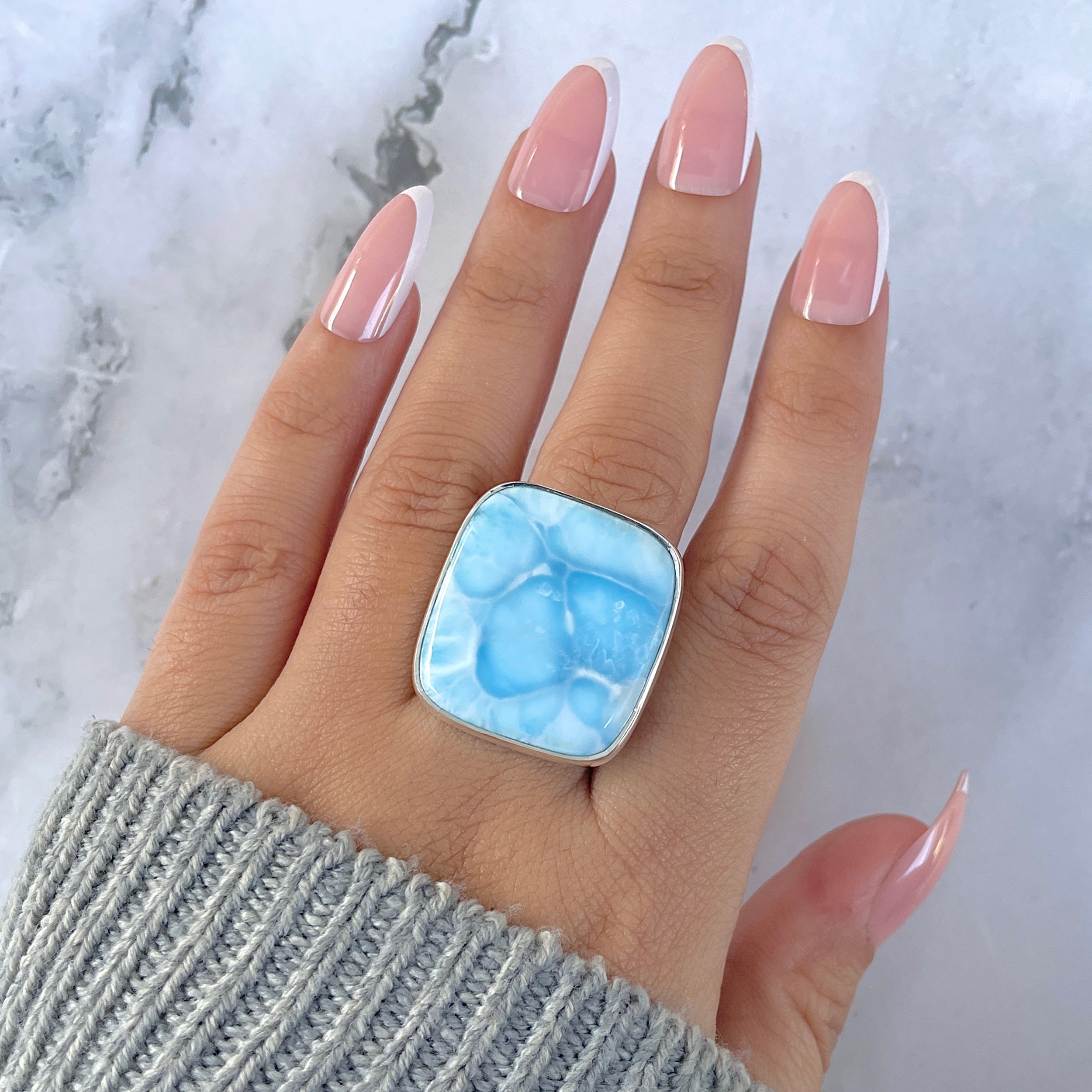 Larimar Adjustable Ring-(LAR-R-1503.)