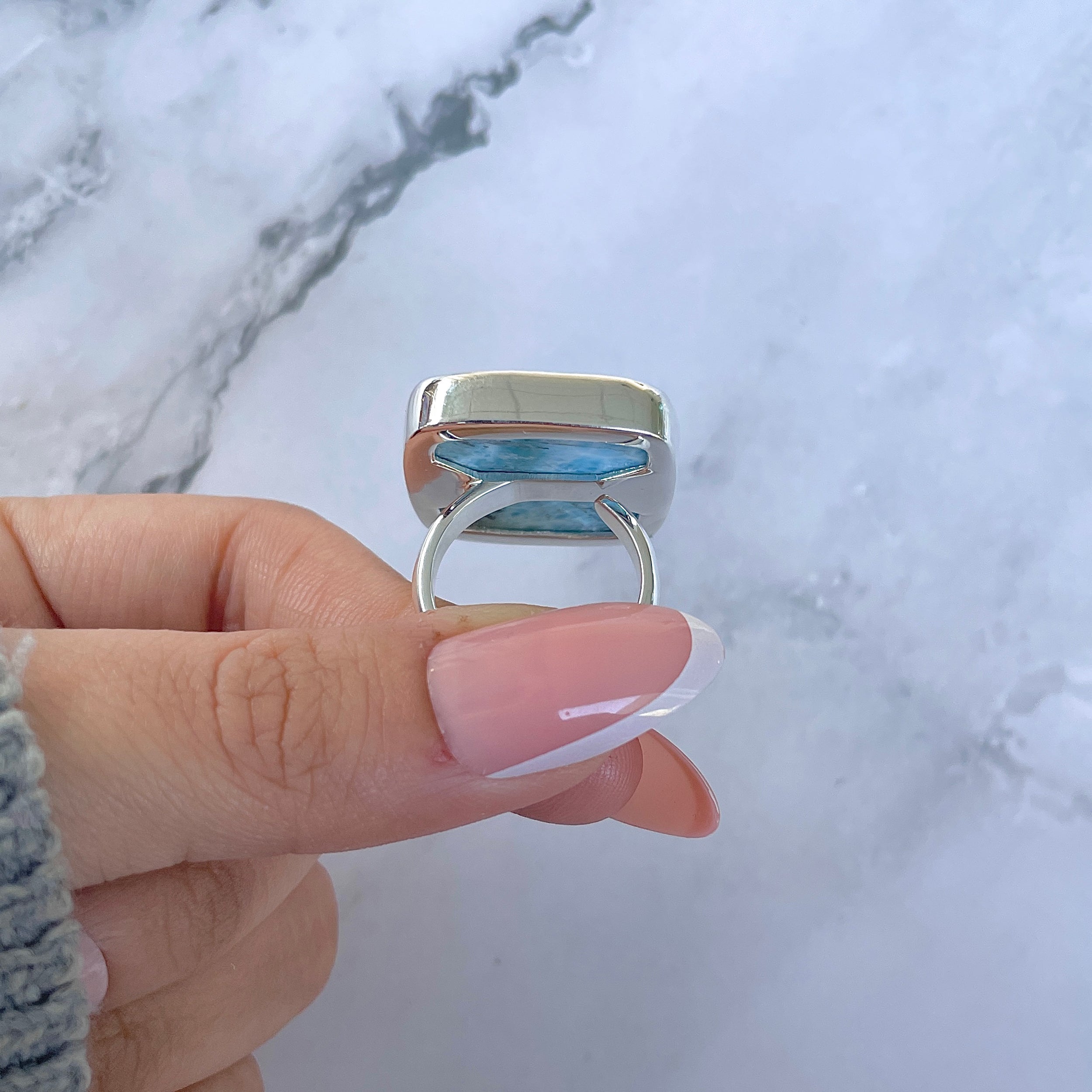 Larimar Adjustable Ring-(LAR-R-1503.)