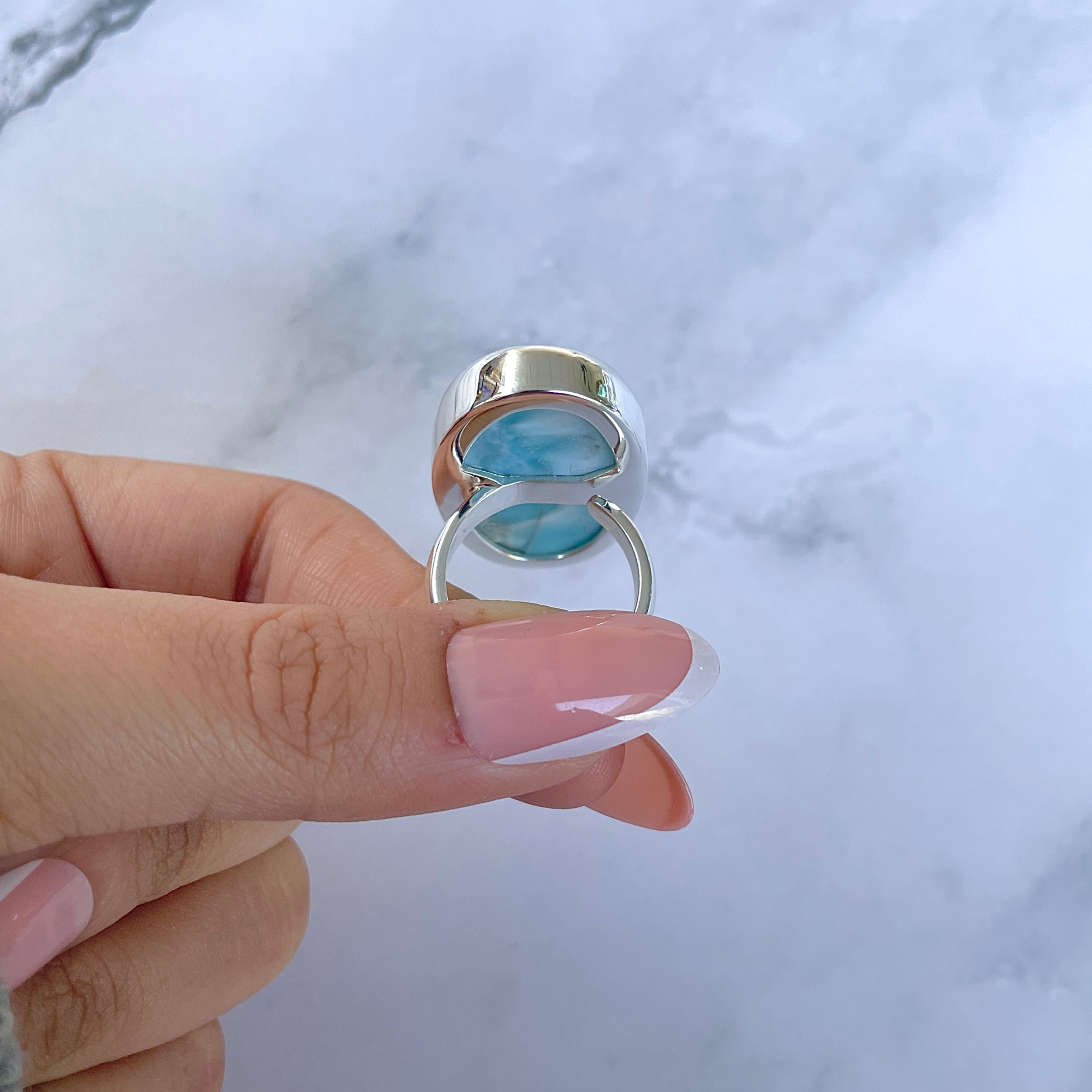 Larimar Adjustable Ring-(LAR-R-1504.)