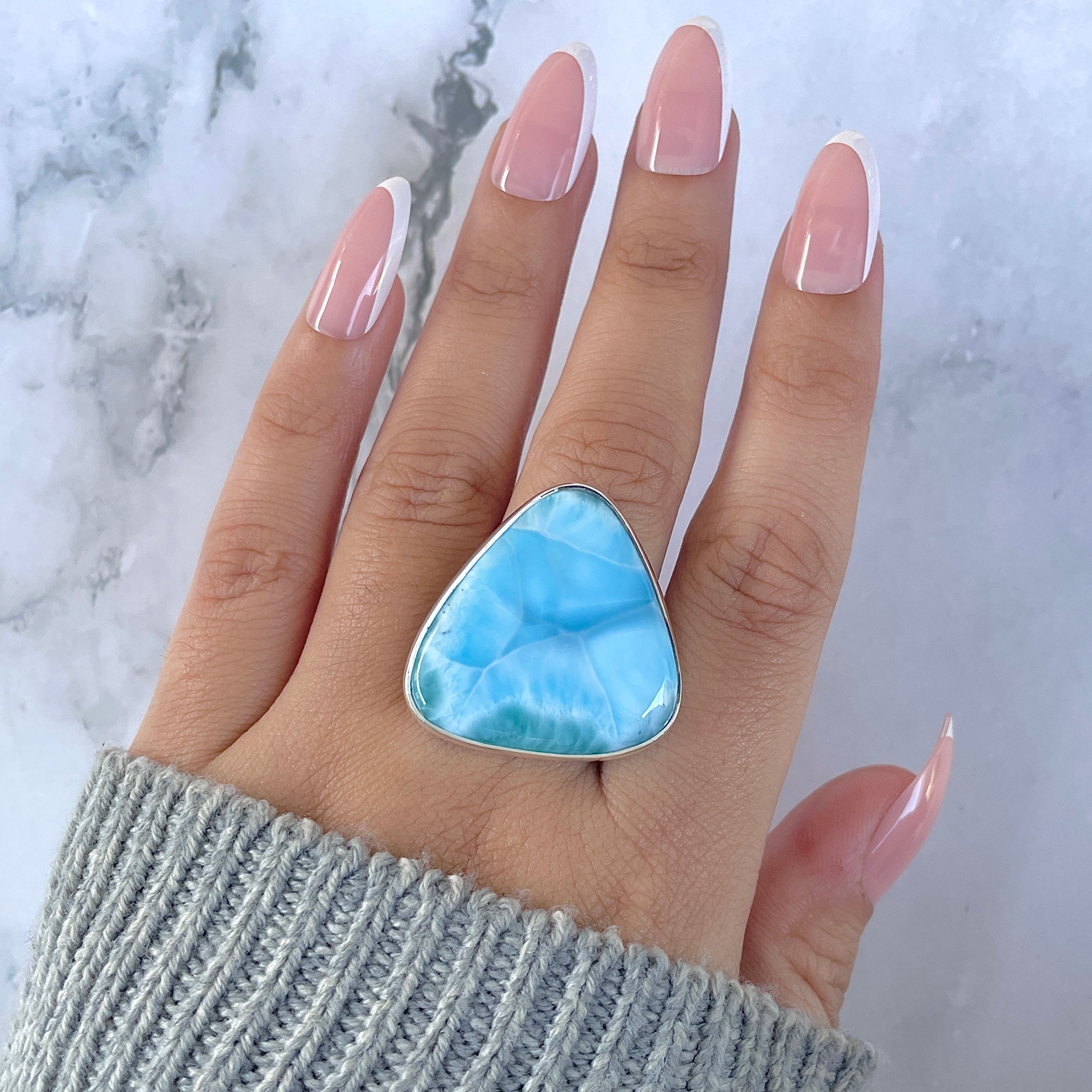 Larimar Adjustable Ring-(LAR-R-1505.)