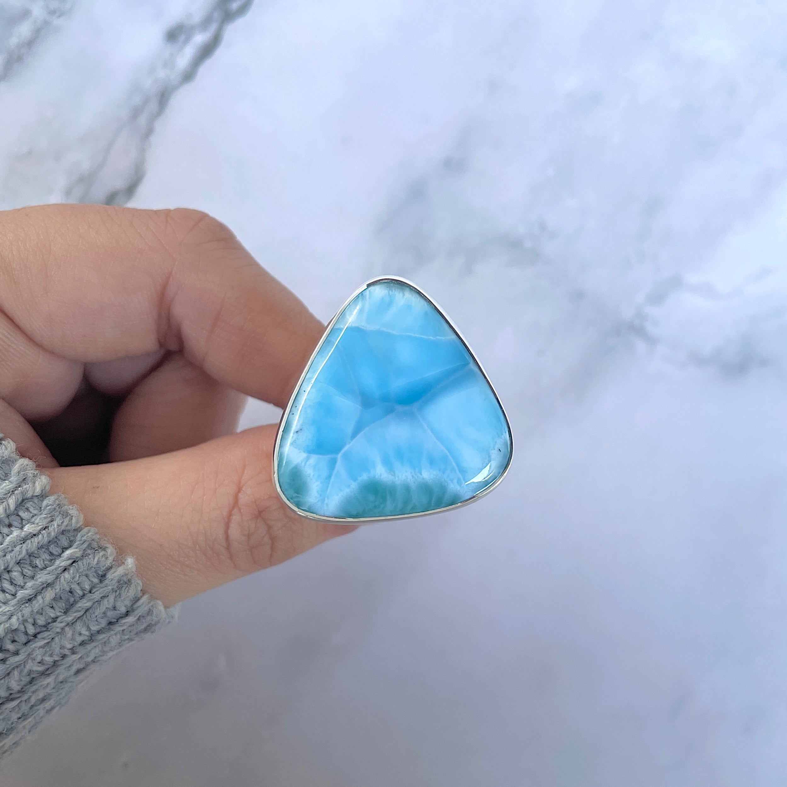 Larimar Adjustable Ring-(LAR-R-1505.)