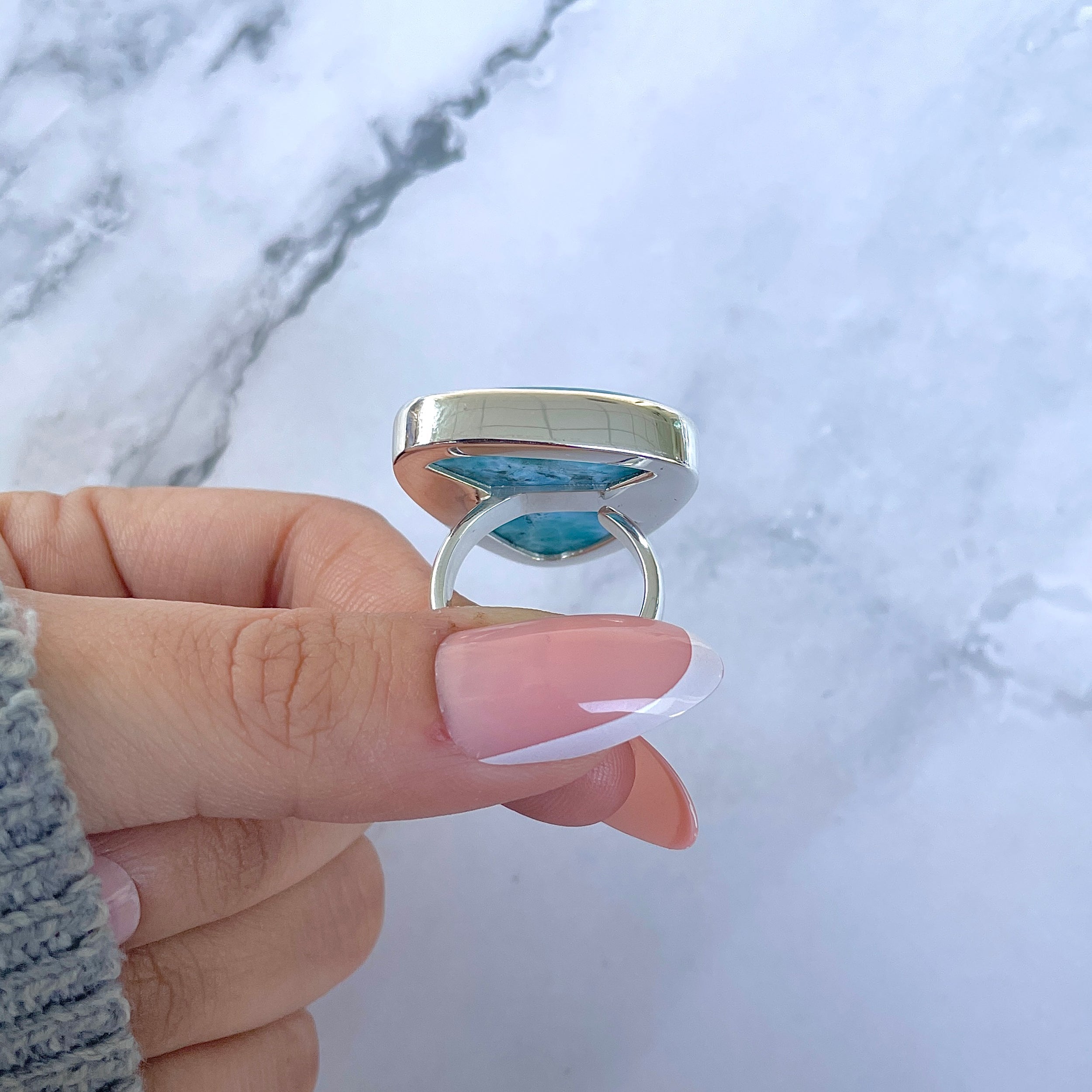 Larimar Adjustable Ring-(LAR-R-1505.)