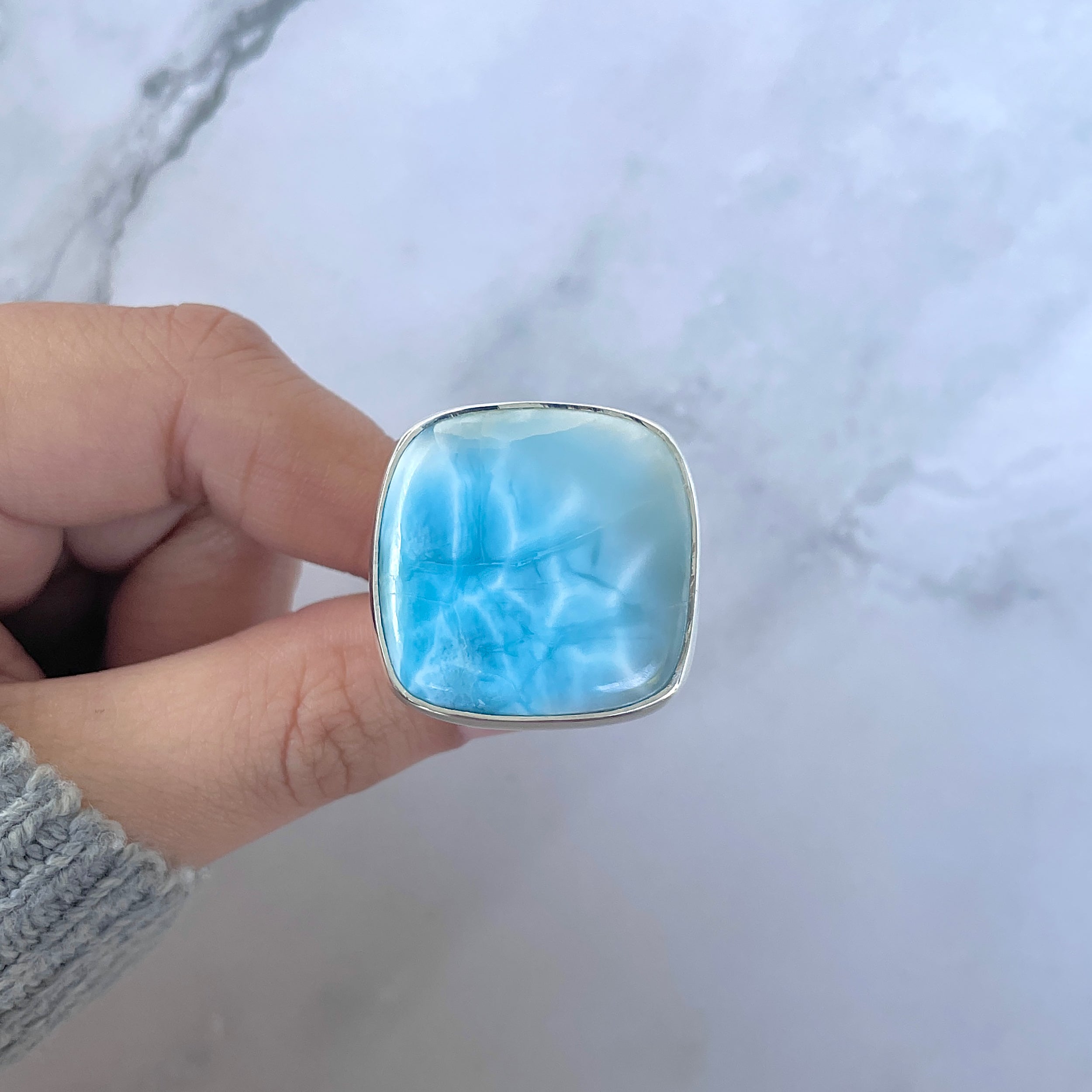 Larimar Adjustable Ring-(LAR-R-1506.)