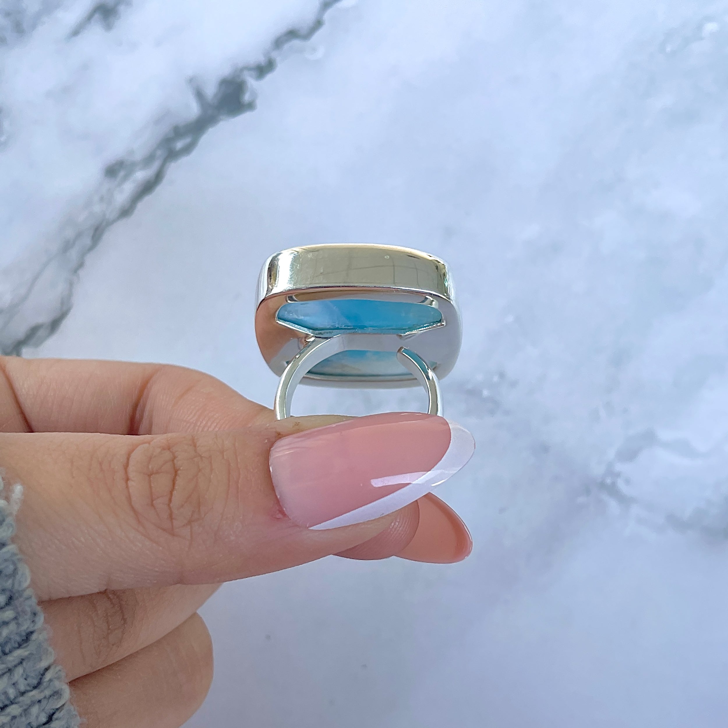 Larimar Adjustable Ring-(LAR-R-1506.)