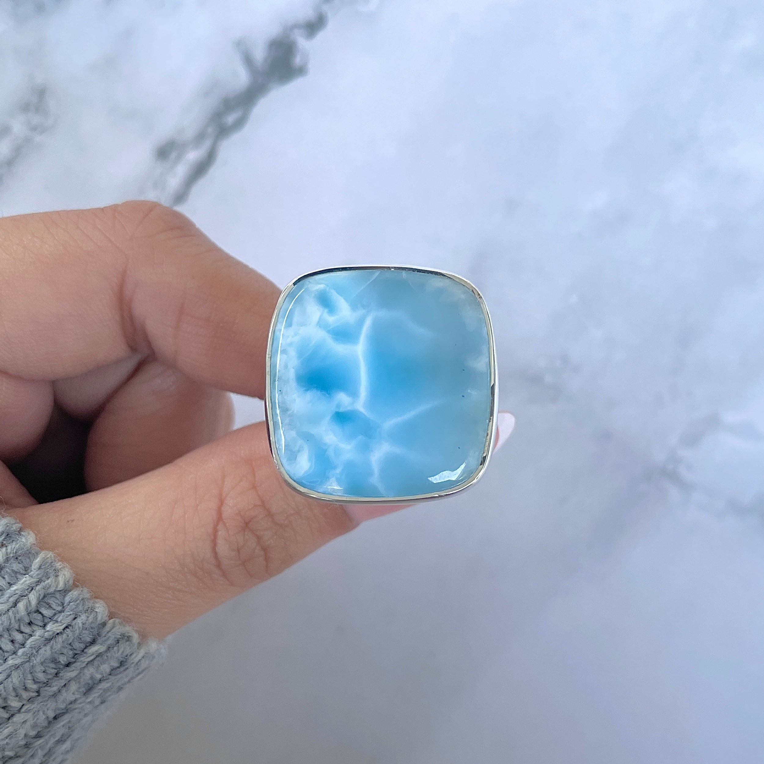 Larimar Adjustable Ring-(LAR-R-1507.)