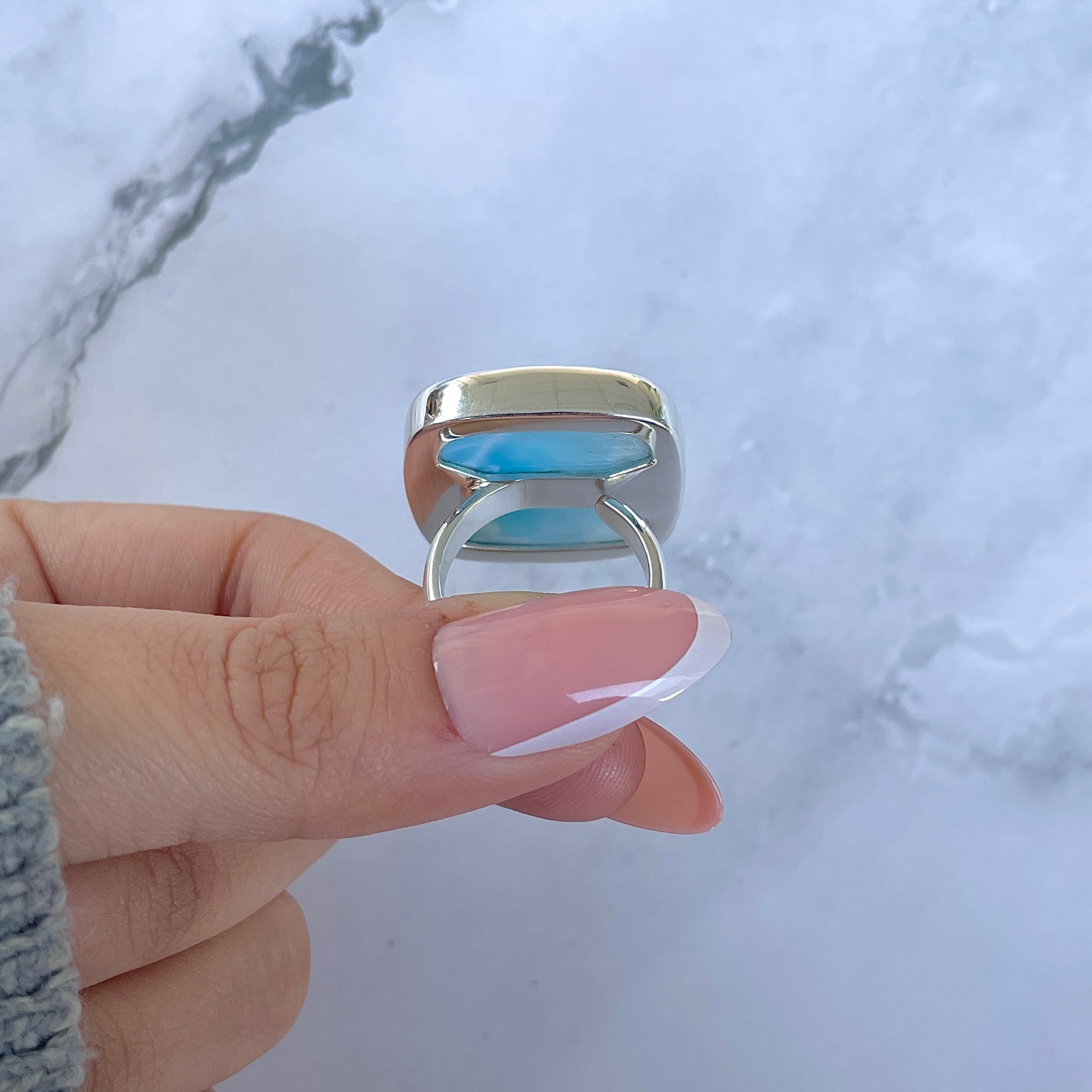 Larimar Adjustable Ring-(LAR-R-1507.)