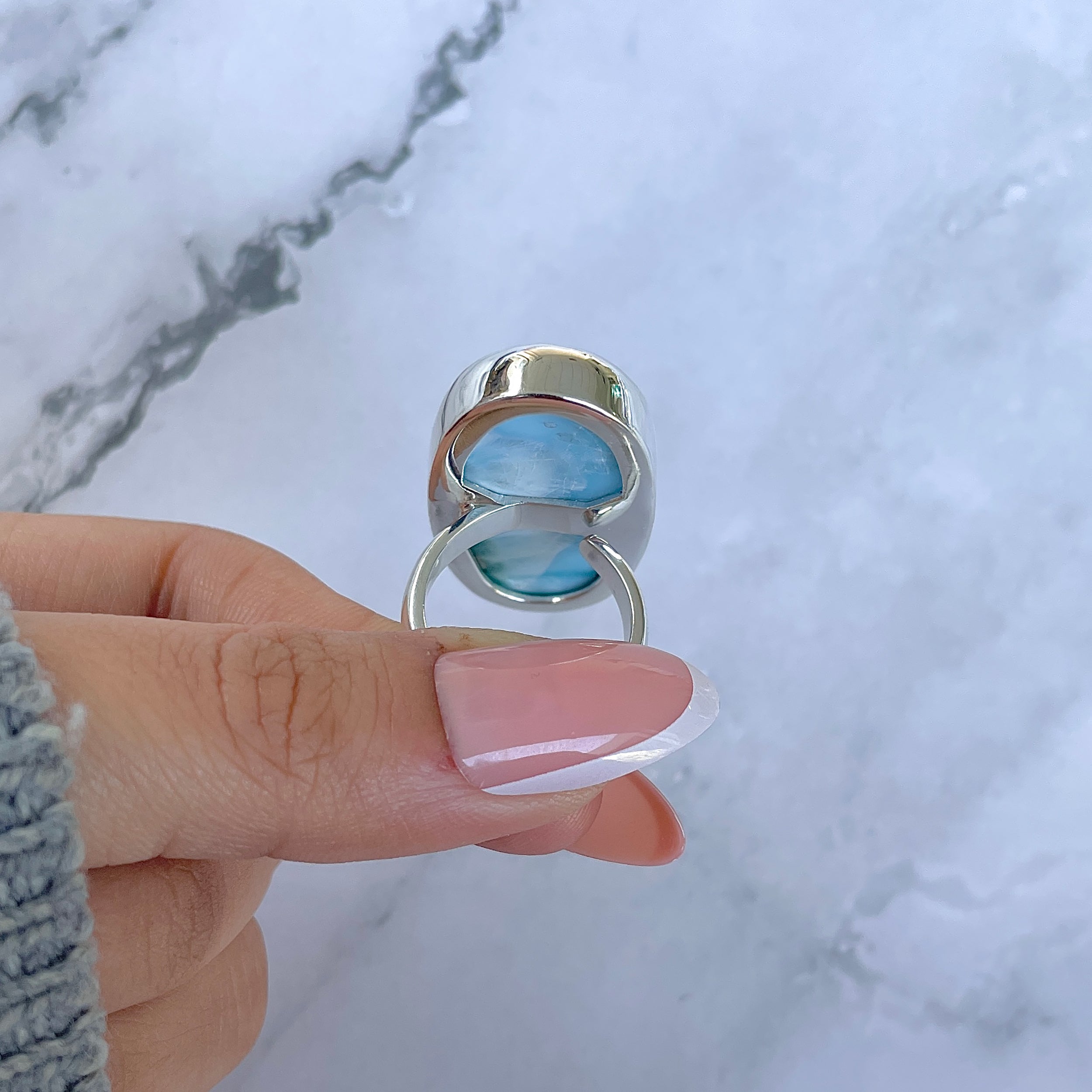 Larimar Adjustable Ring-(LAR-R-1508.)